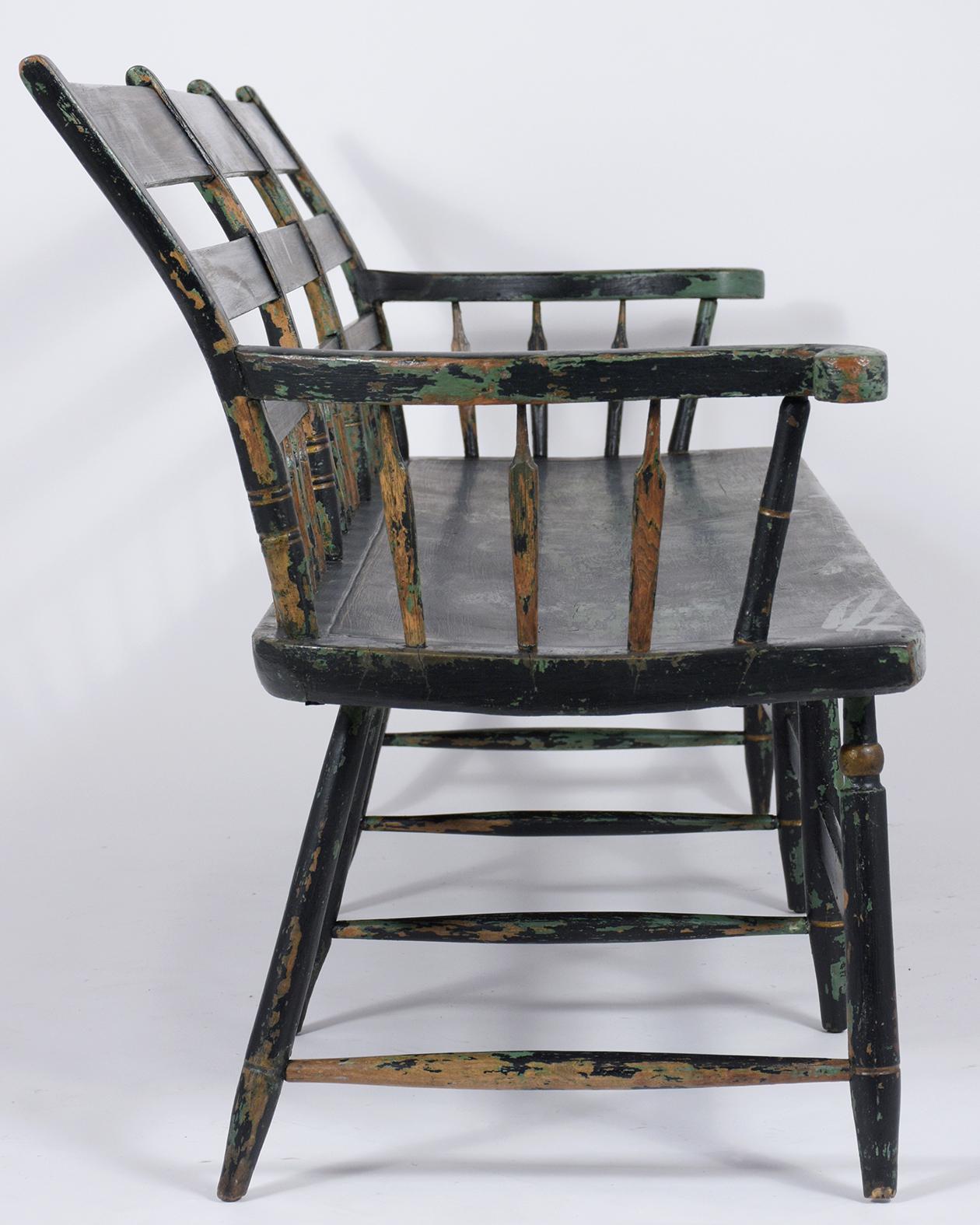 Late 19th Century Painted Bench 3