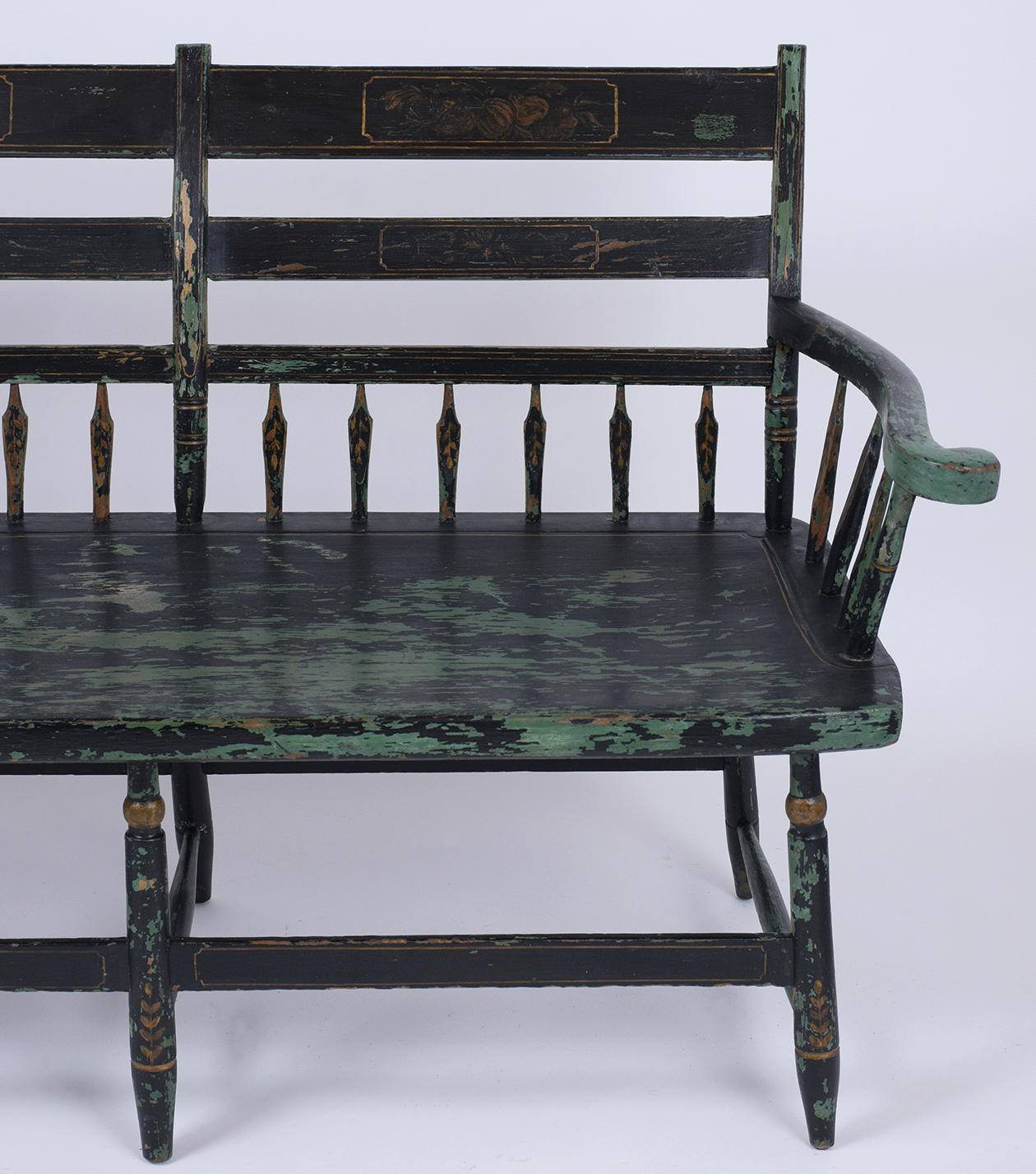 American Late 19th Century Painted Bench
