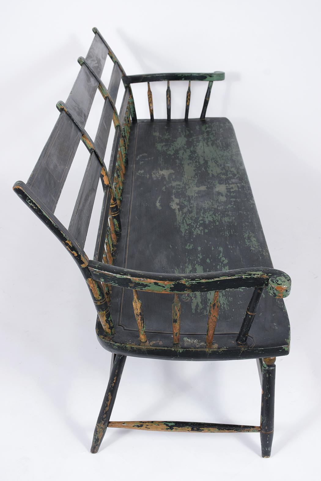 Late 19th Century Painted Bench 2
