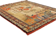 Antiker persischer Afschar-Bilderteppich aus dem späten 19.