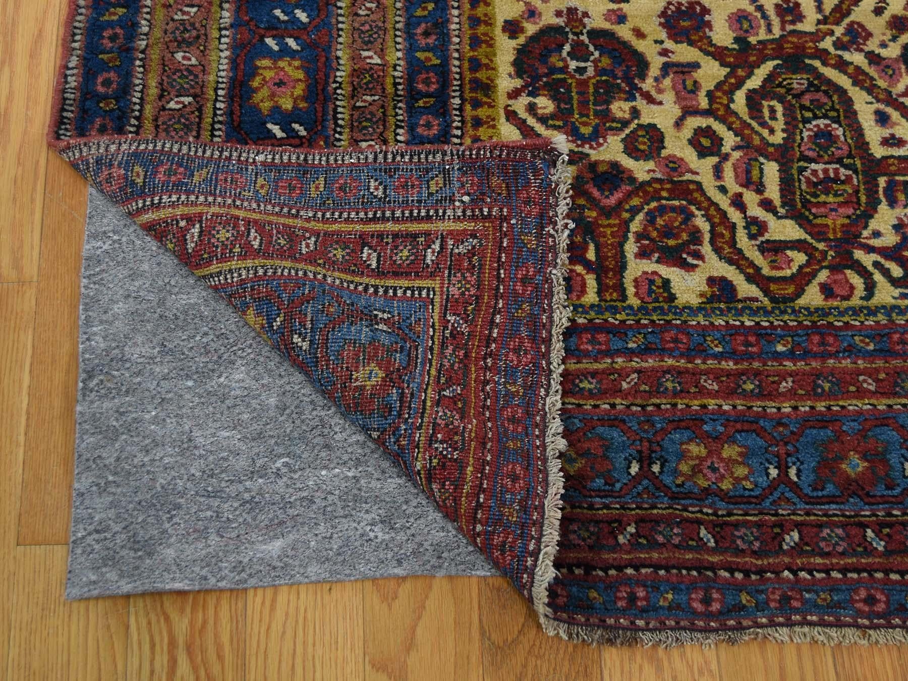 Late 19th Century Antique Persian Bidjar Gallery Size Runner Rug In Good Condition For Sale In Carlstadt, NJ