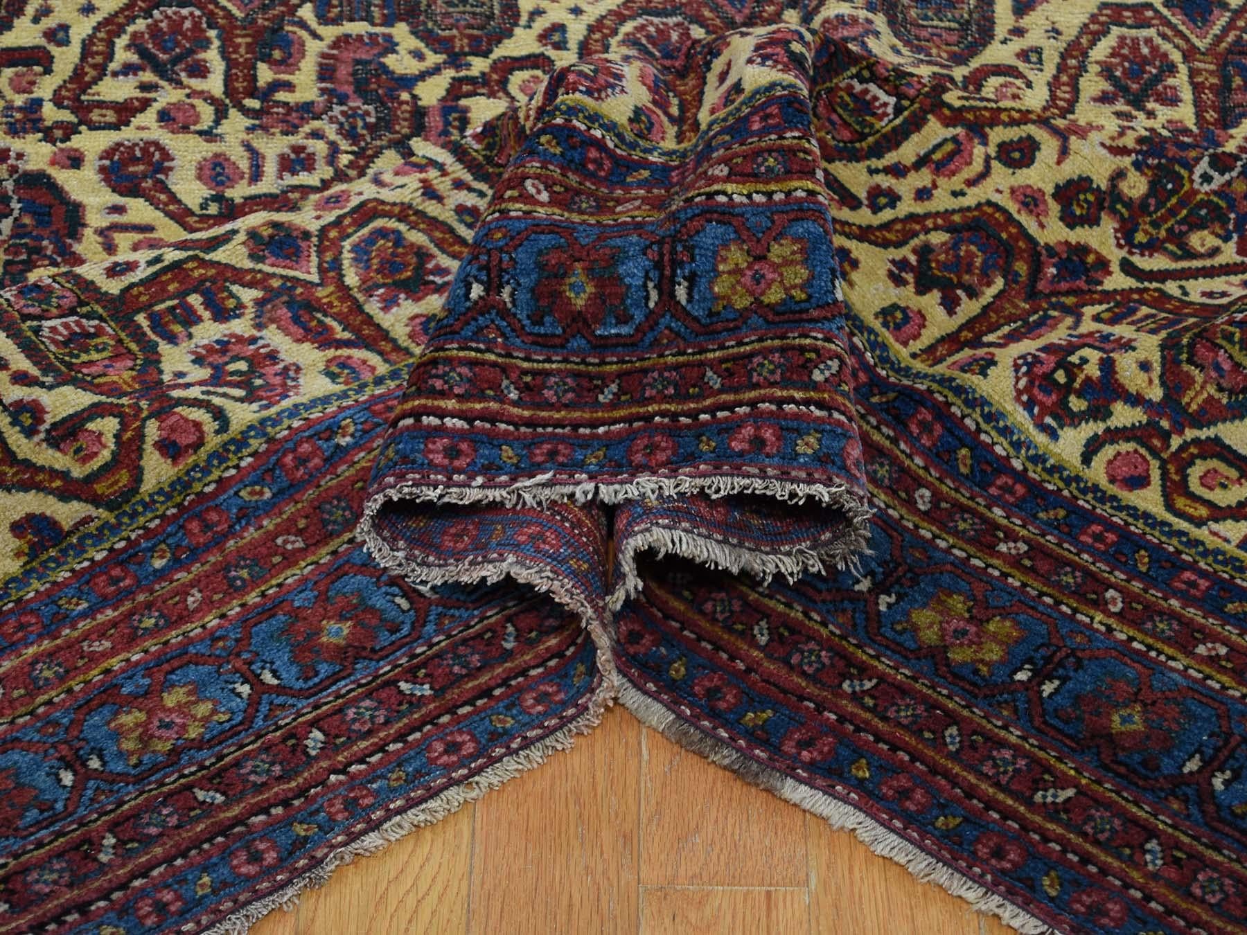 Wool Late 19th Century Antique Persian Bidjar Gallery Size Runner Rug For Sale