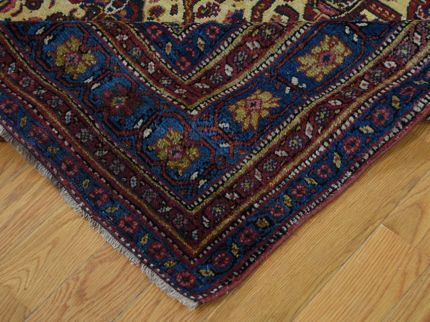 Late 19th Century Antique Persian Bidjar Gallery Size Runner Rug For Sale 1