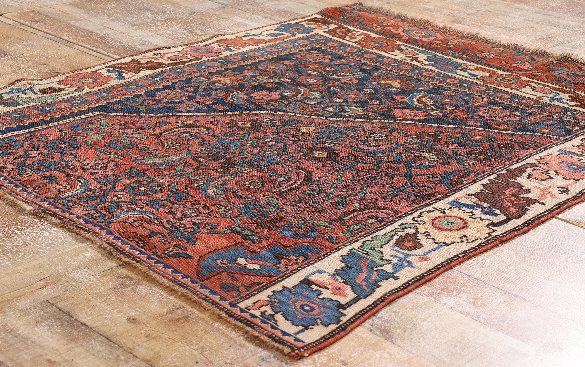 Alfombra Persa Bijar Antigua de Estilo Tradicional de Finales del Siglo XIX en venta 1