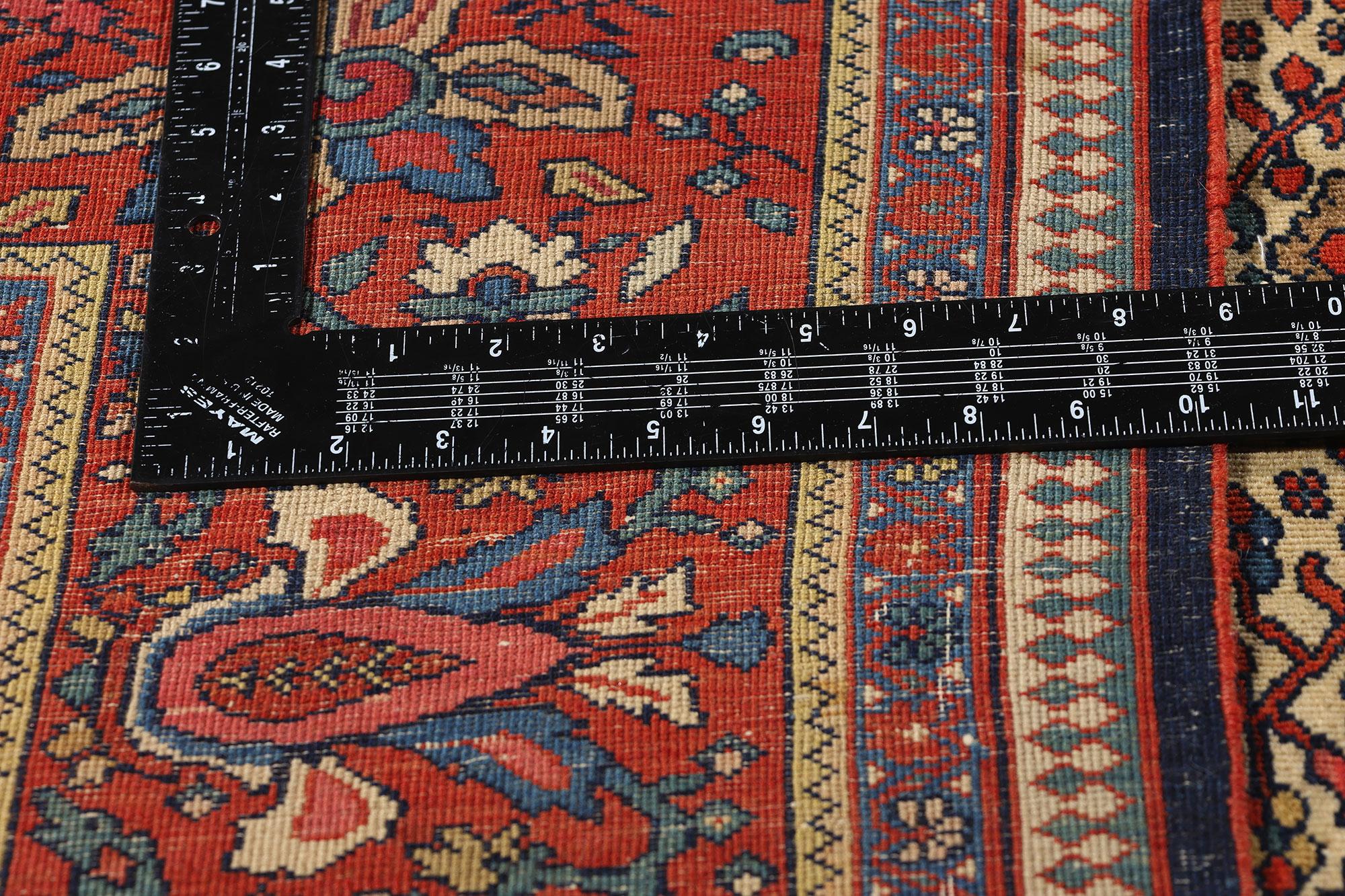 Tappeto Farahan persiano antico della fine del XIX secolo, 08'08 x 11'04 In condizioni buone in vendita a Dallas, TX