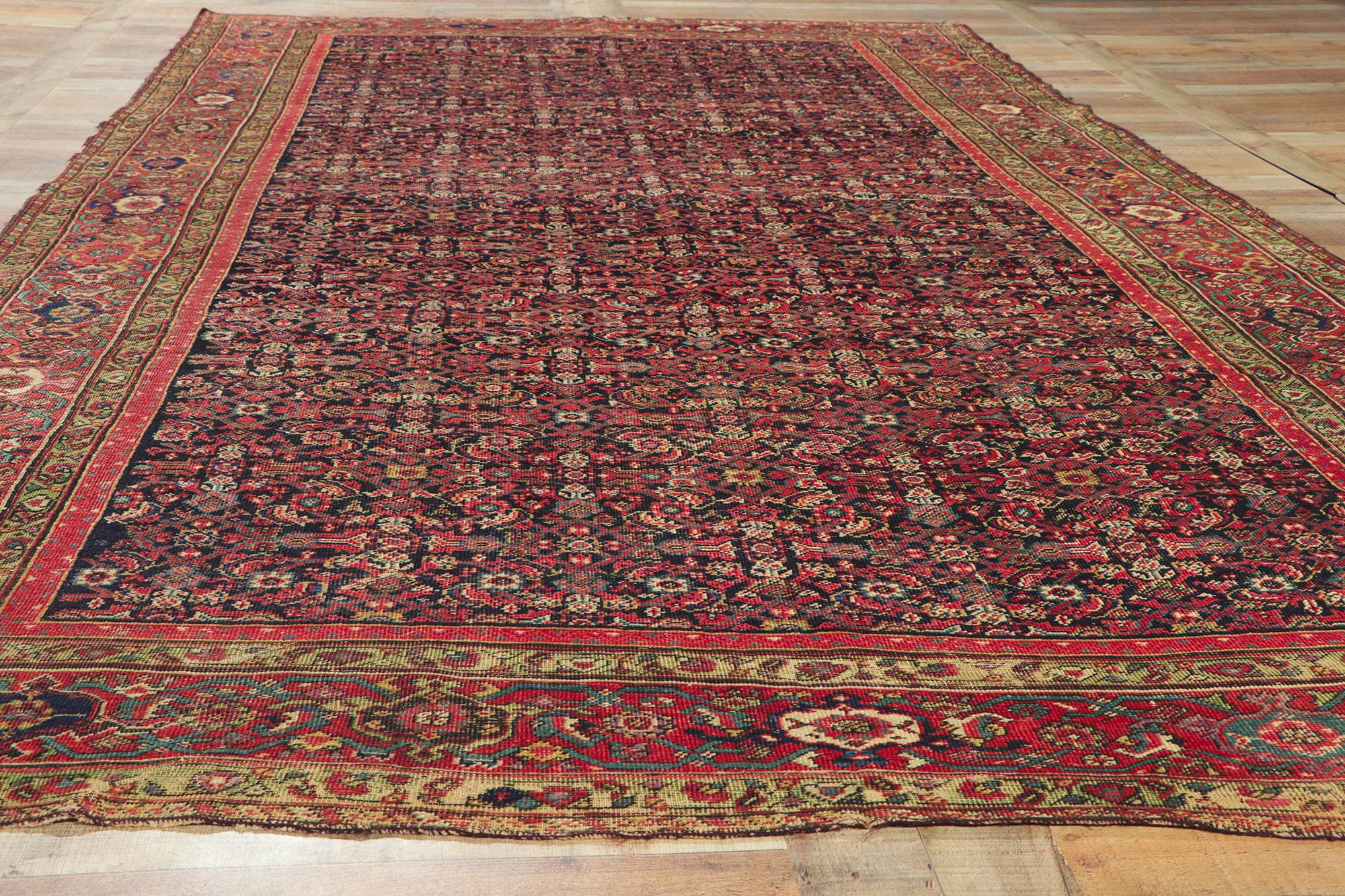Late 19th Century Antique Persian Farahan Gallery Rug For Sale 1