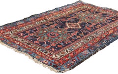 Late 19th Century Antique Persian Karaja Heriz Rug with Modern Style