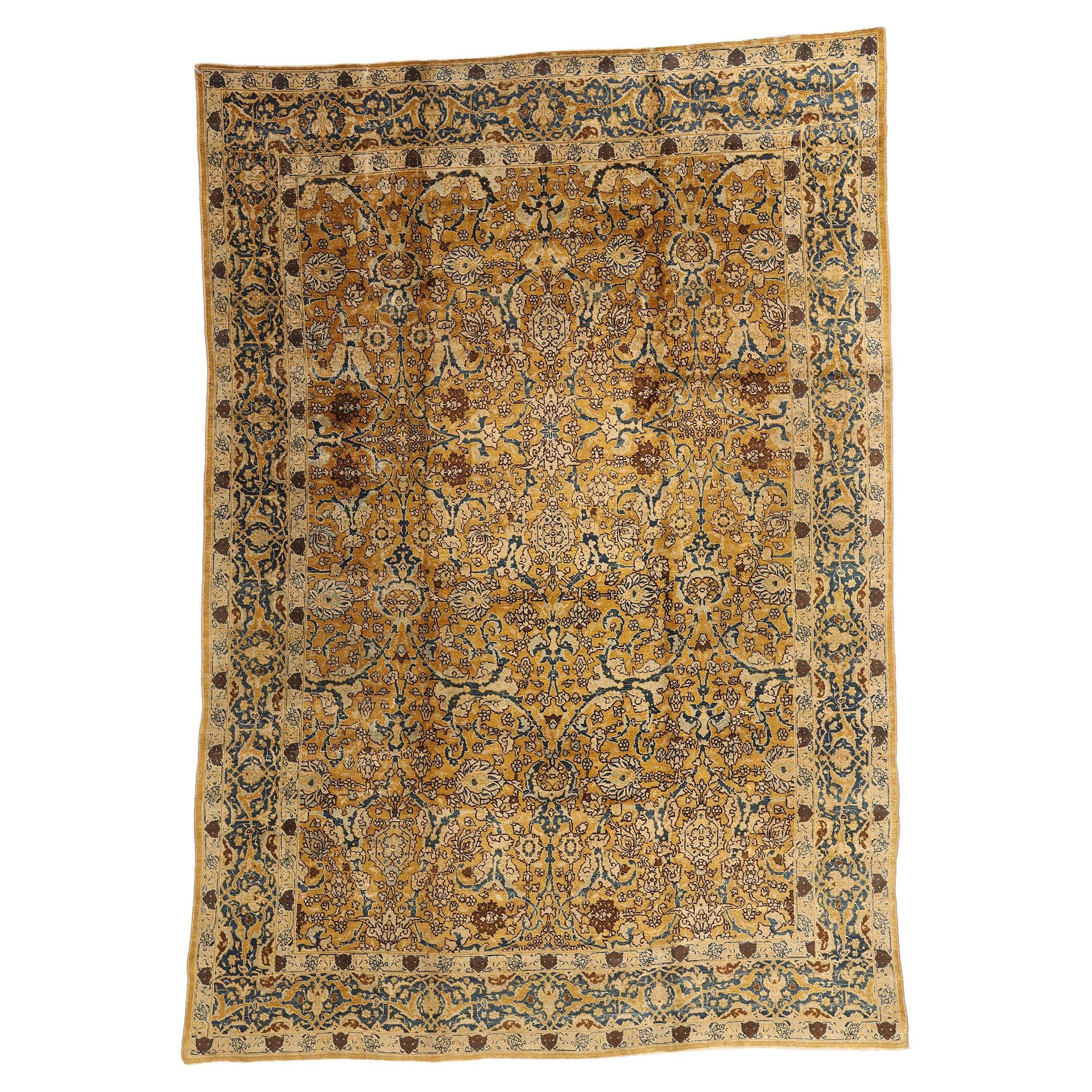 Late 19th Century Antique Persian Kerman Carpet with Traditional Style