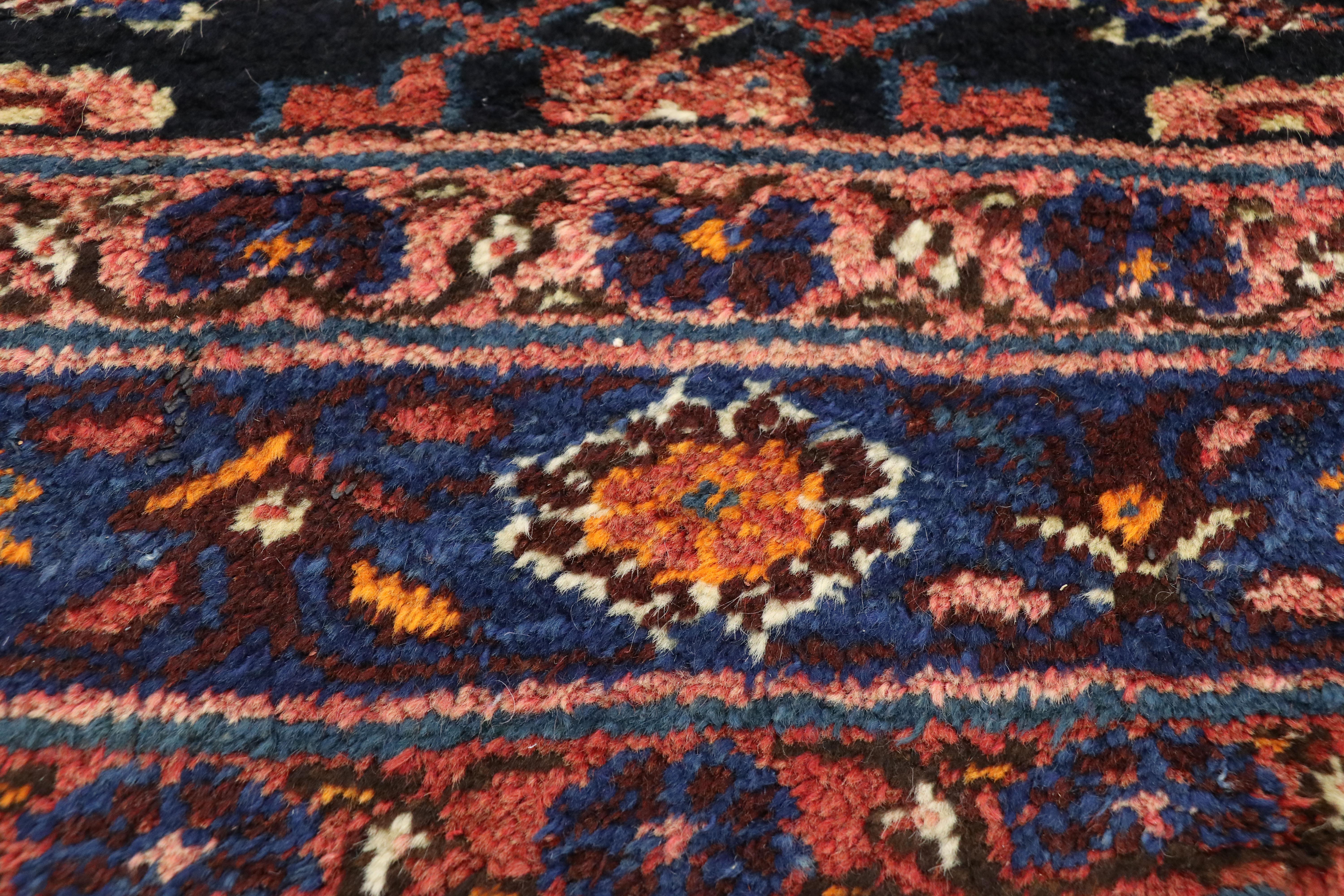 Malayer Late 19th-Century Antique Persian Kurd Runner with Modern Victorian Style
