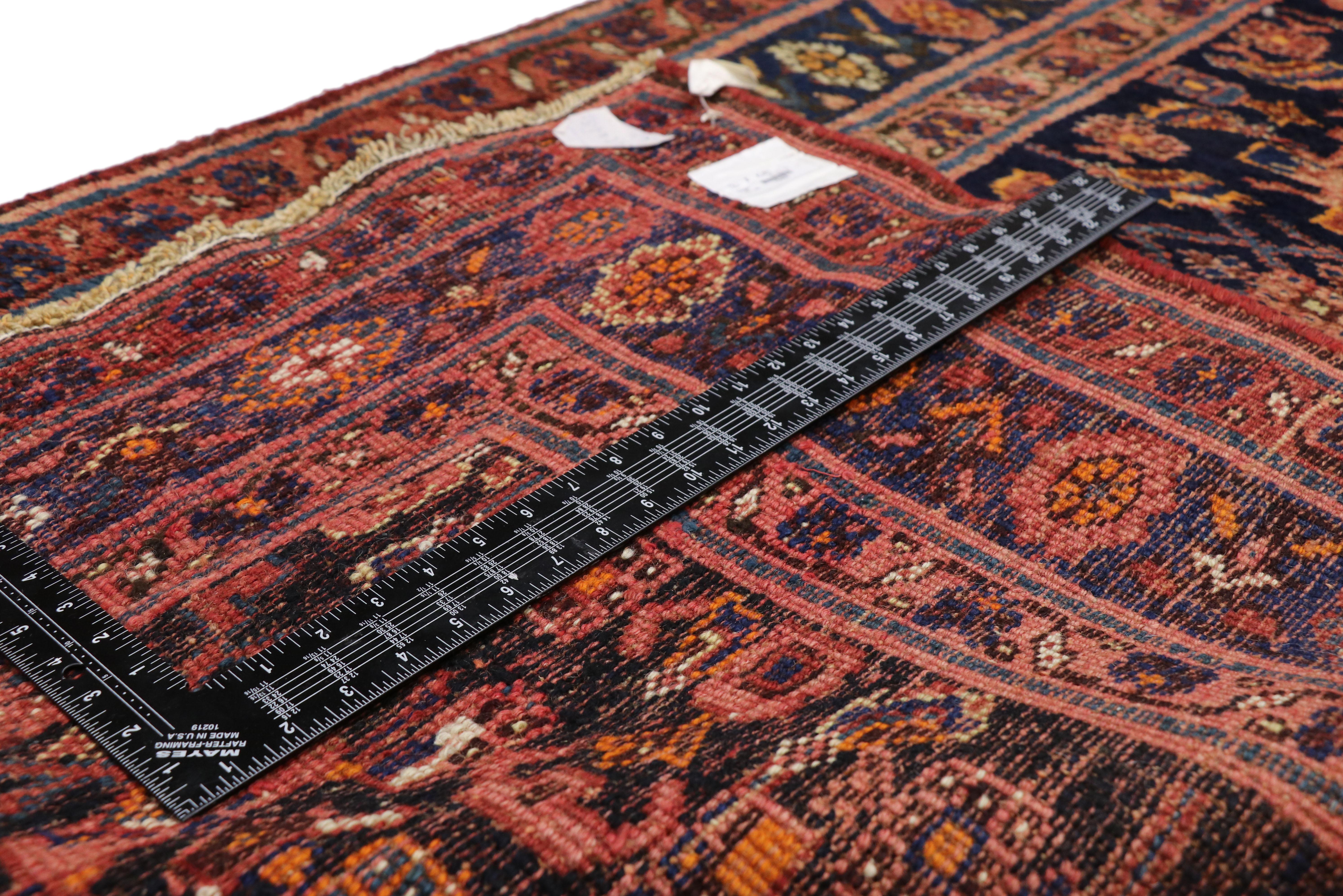 Hand-Knotted Late 19th-Century Antique Persian Kurd Runner with Modern Victorian Style