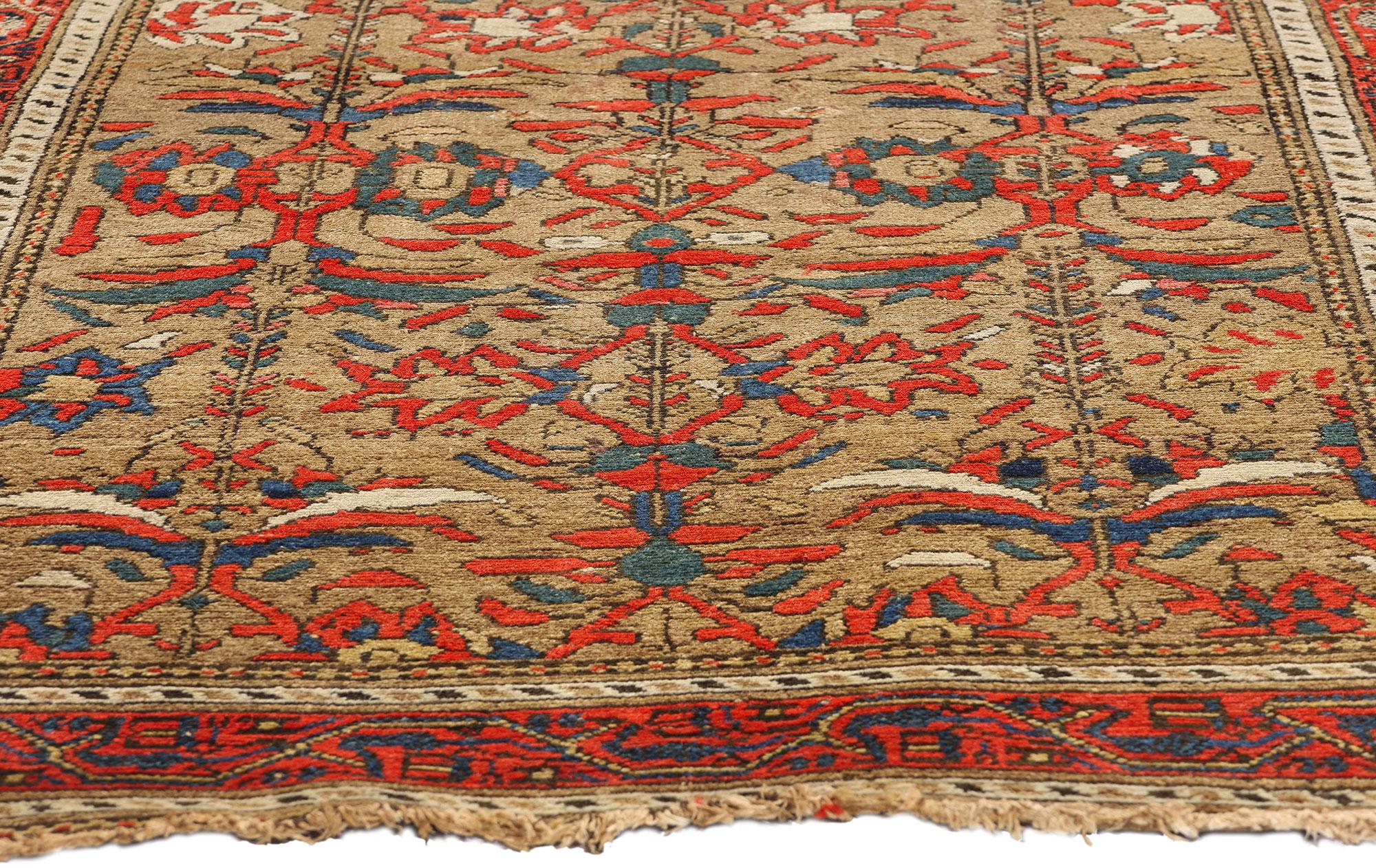 Persiano Tappeto persiano Malayer antico della fine del XIX secolo con stile tradizionale in vendita