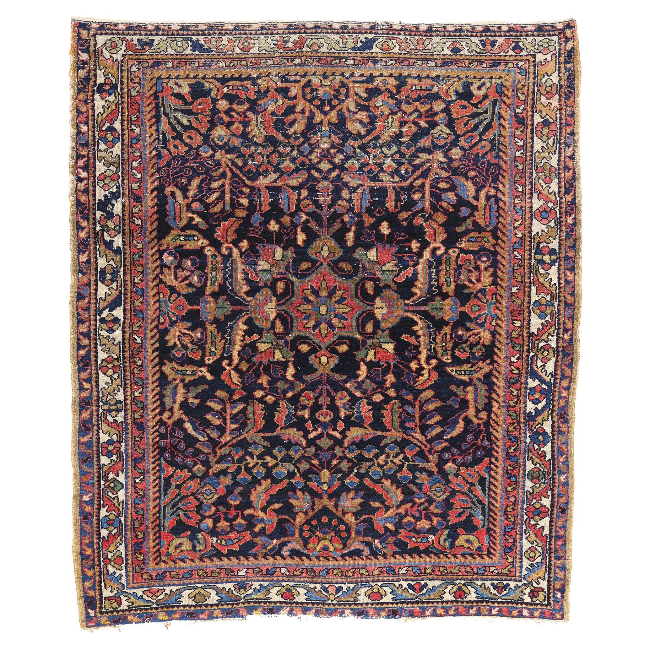 Late 19th Century Antique Persian Malayer Carpet with Traditional Style