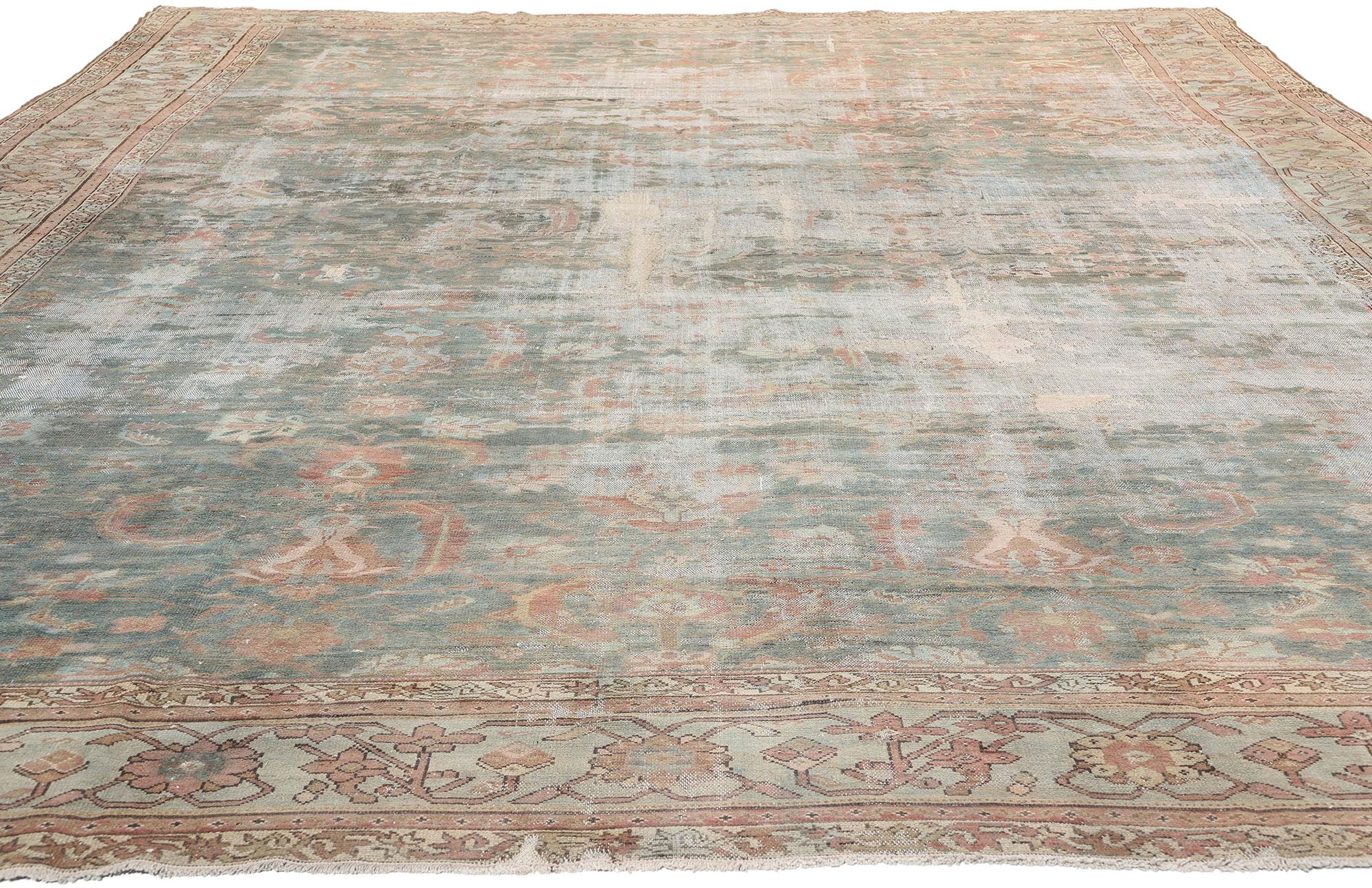 Giacomo II Tappeto persiano Malayer della fine del XIX secolo, di colore verde acqua attenuato, in stile moderno in vendita