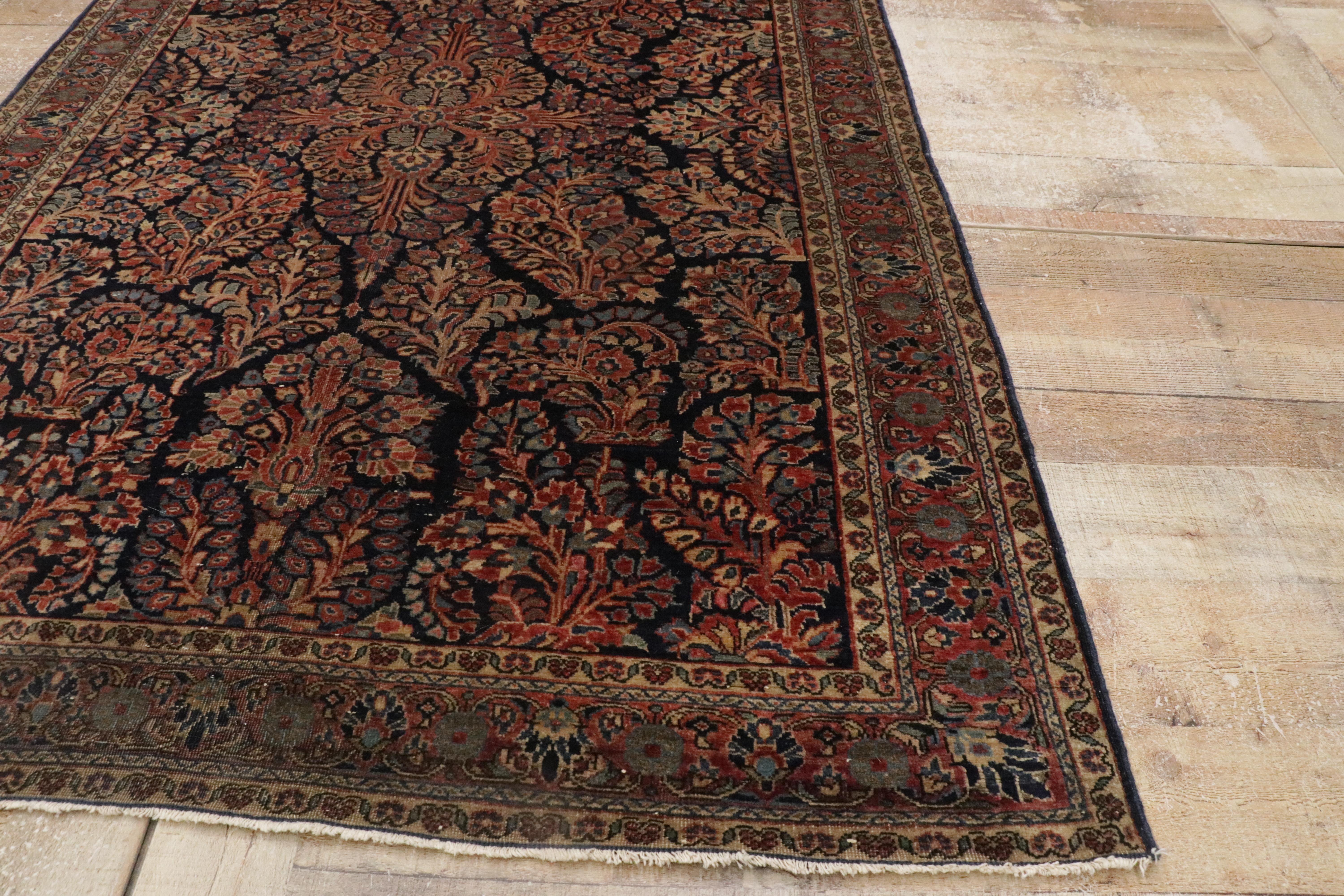 Late 19th Century Persian Mohajeran Sarouk Carpet with Traditional Style For Sale 4