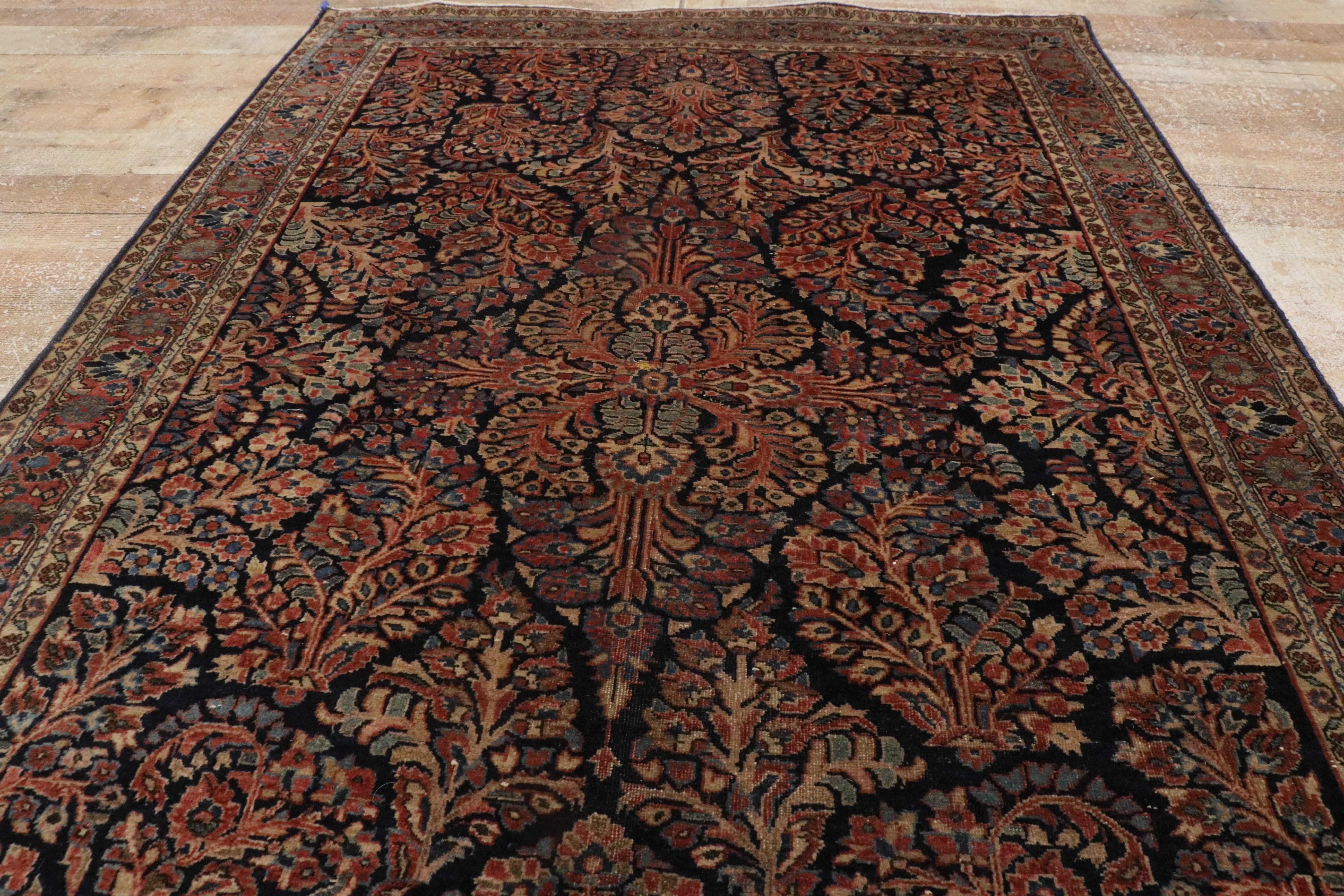 Late 19th Century Persian Mohajeran Sarouk Carpet with Traditional Style For Sale 5
