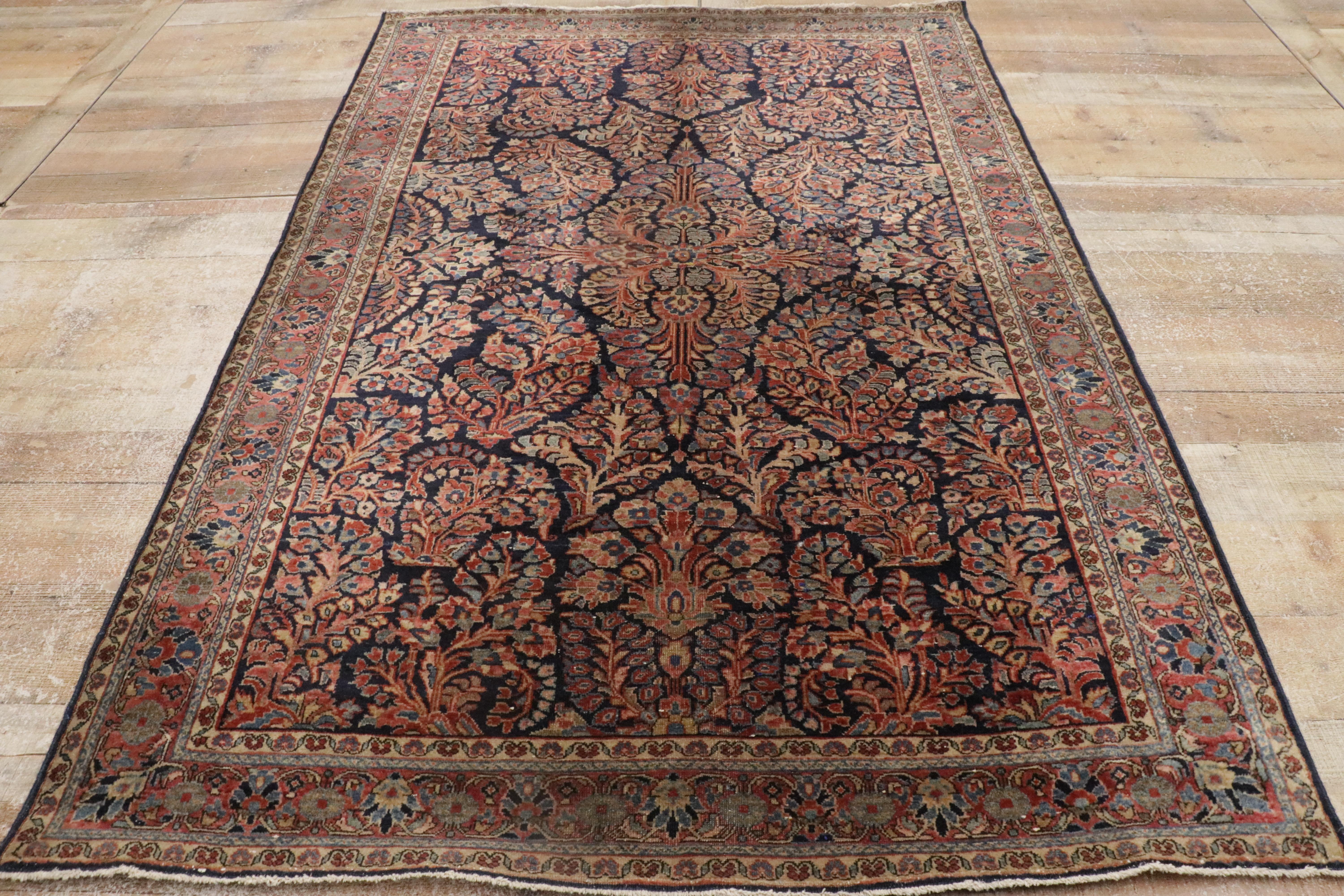 Late 19th Century Persian Mohajeran Sarouk Carpet with Traditional Style For Sale 6