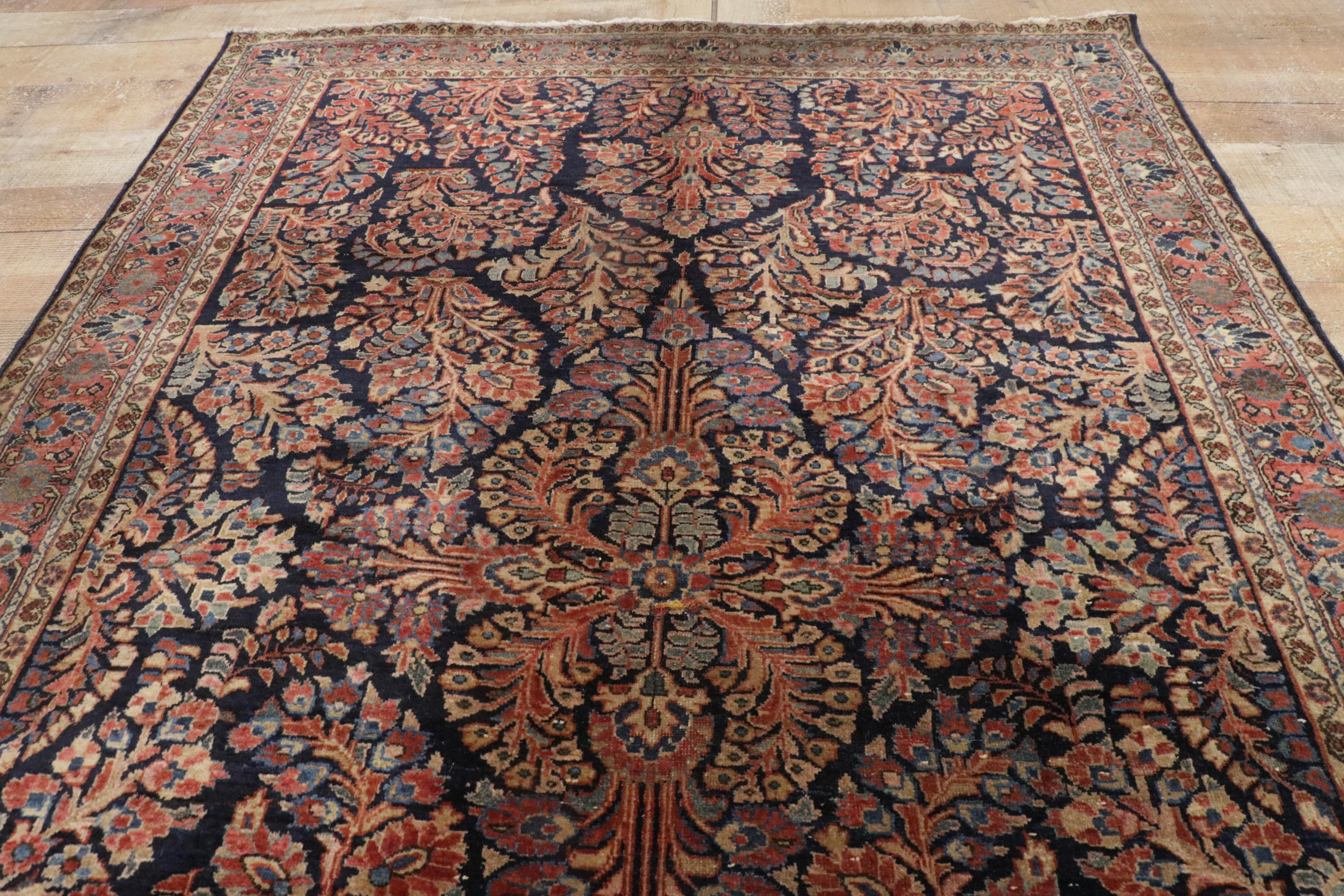 Late 19th Century Persian Mohajeran Sarouk Carpet with Traditional Style For Sale 7