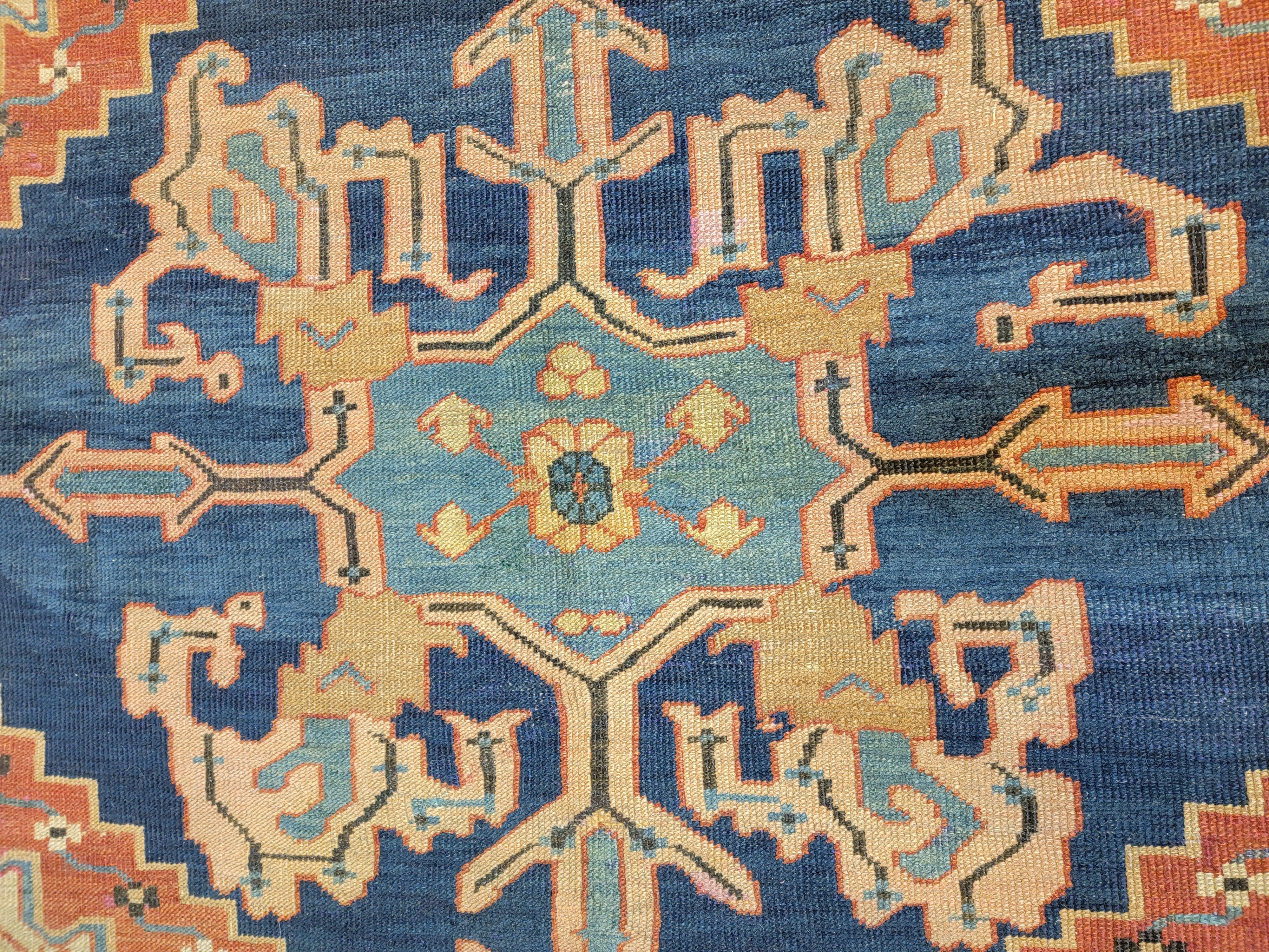 Late 19th Century Antique Persian Serapi Bakhshayesh Rug For Sale 1
