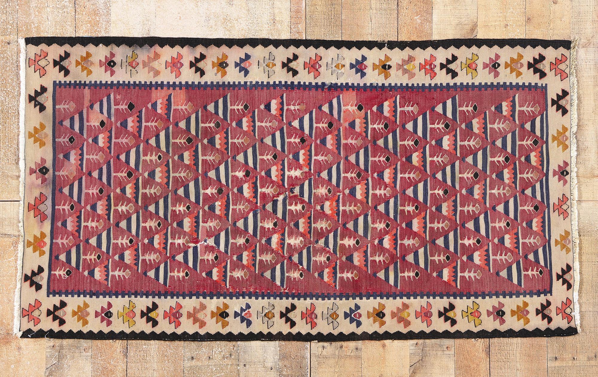 Antiker persischer Shahsavan- Flachgewebe-Teppich aus dem späten 19. Jahrhundert im Angebot 2