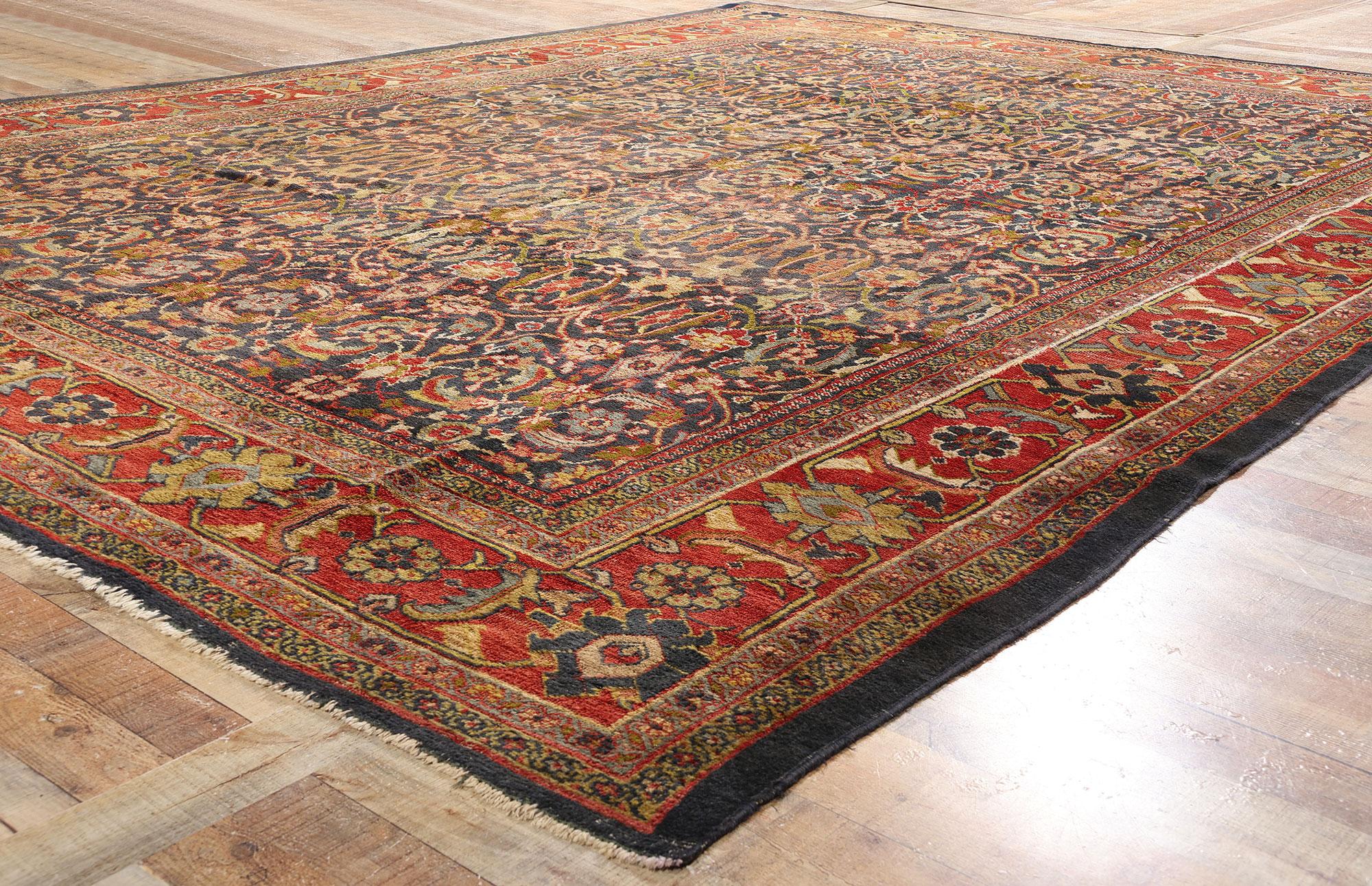 Antiker persischer Sultanabad-Teppich aus dem späten 19. Jahrhundert im Angebot 1