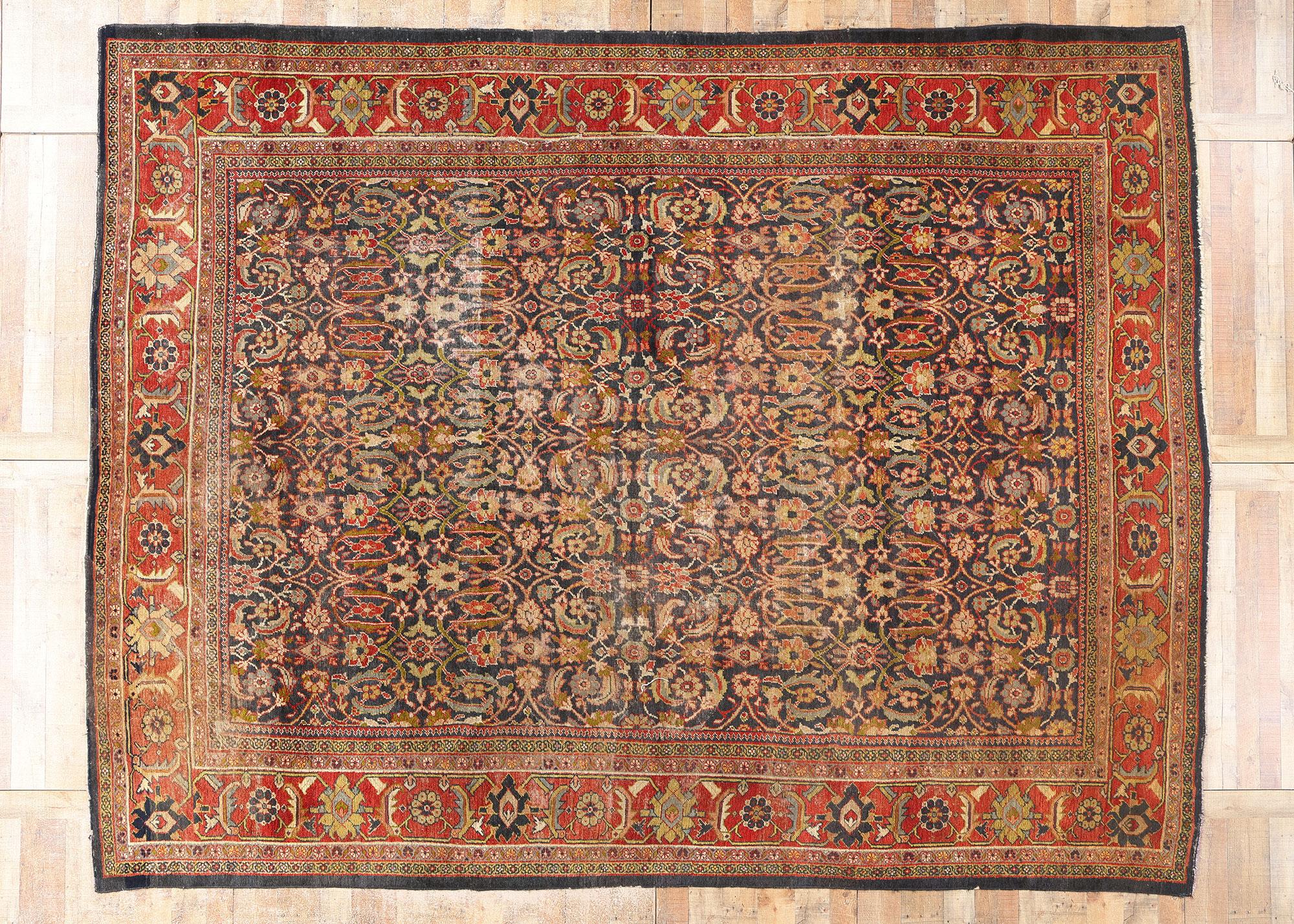 Antiker persischer Sultanabad-Teppich aus dem späten 19. Jahrhundert im Angebot 3