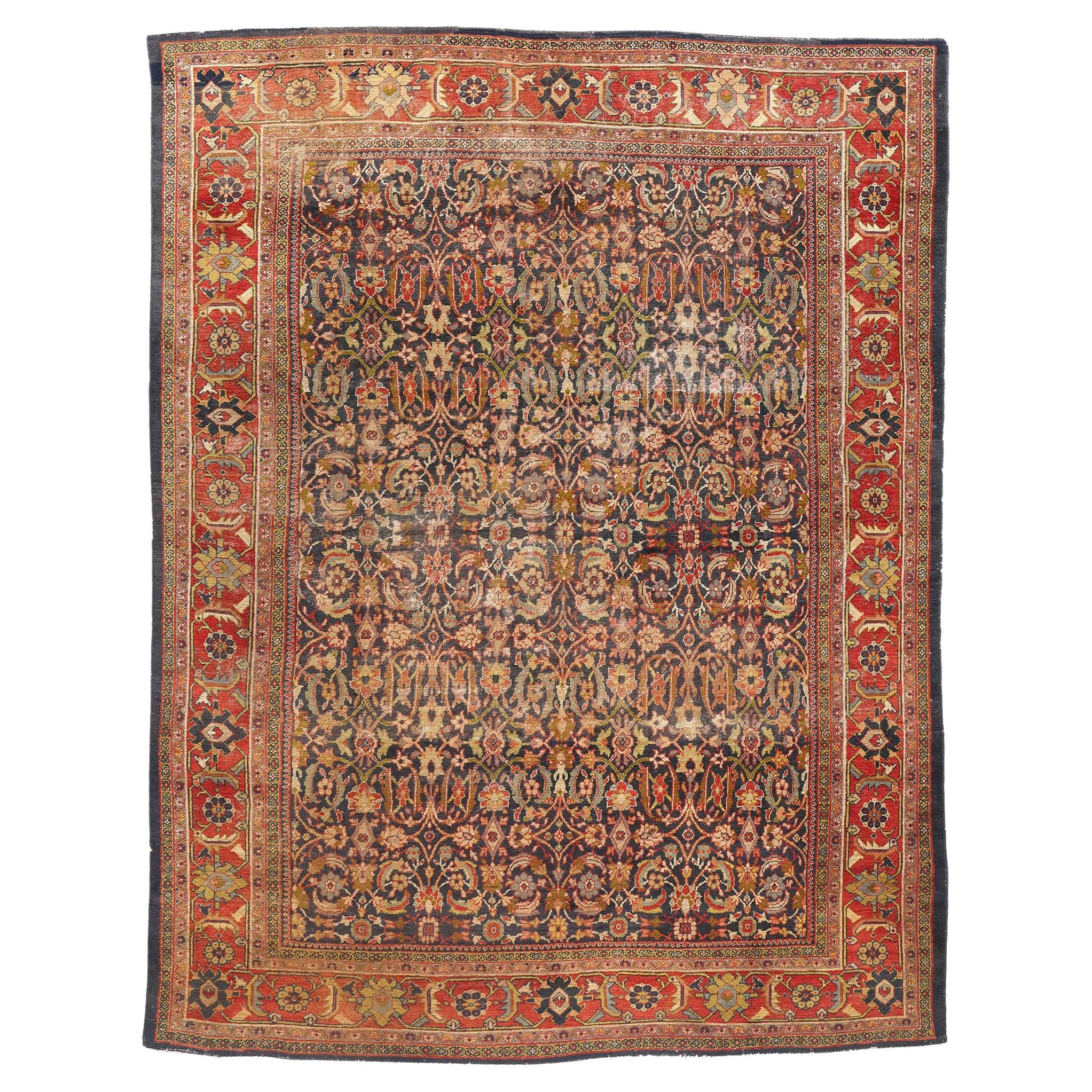 Late 19th Century Antique Persian Sultanabad Carpet