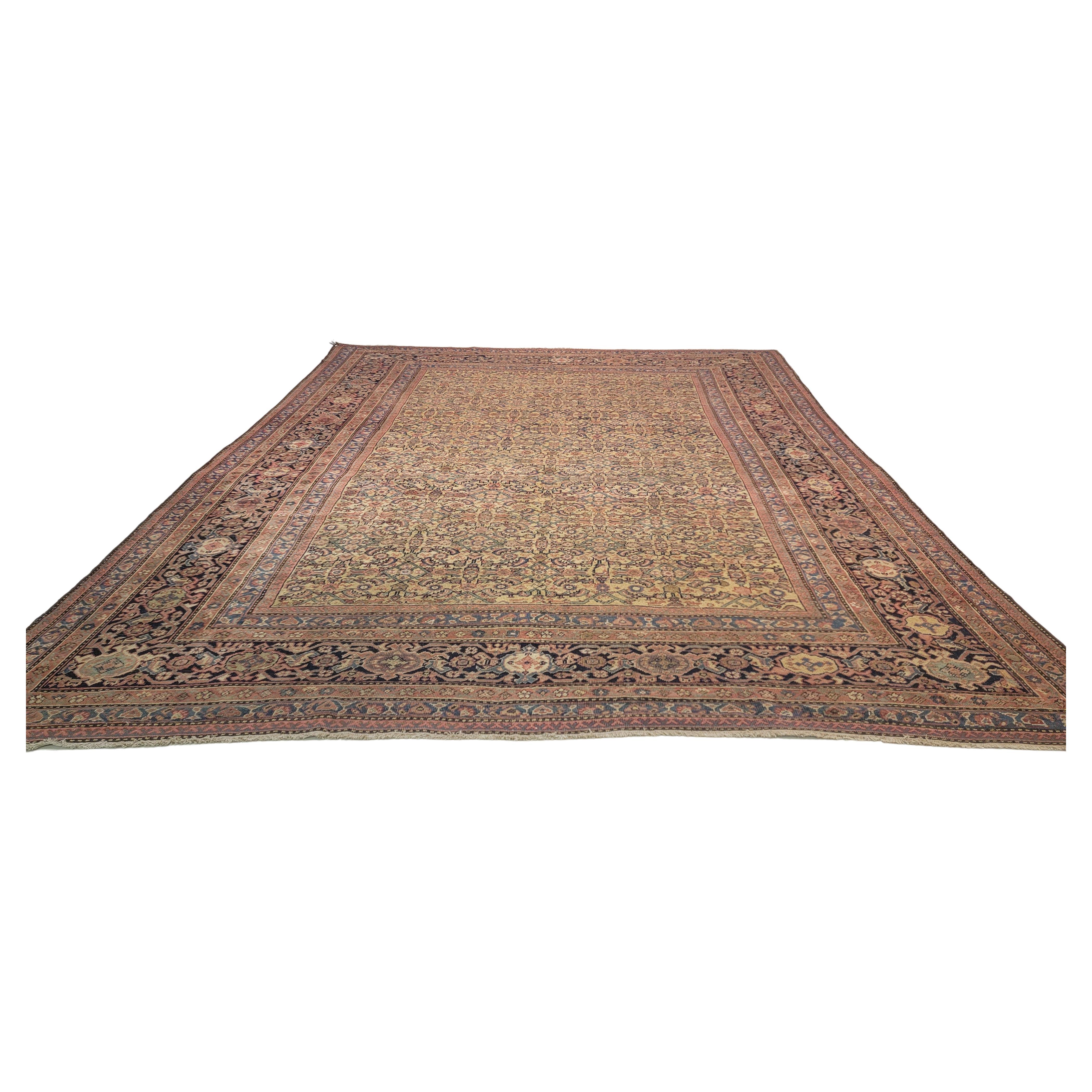 Late 19th Century Antique Persian Sultanabad/Meshkabad Rug For Sale
