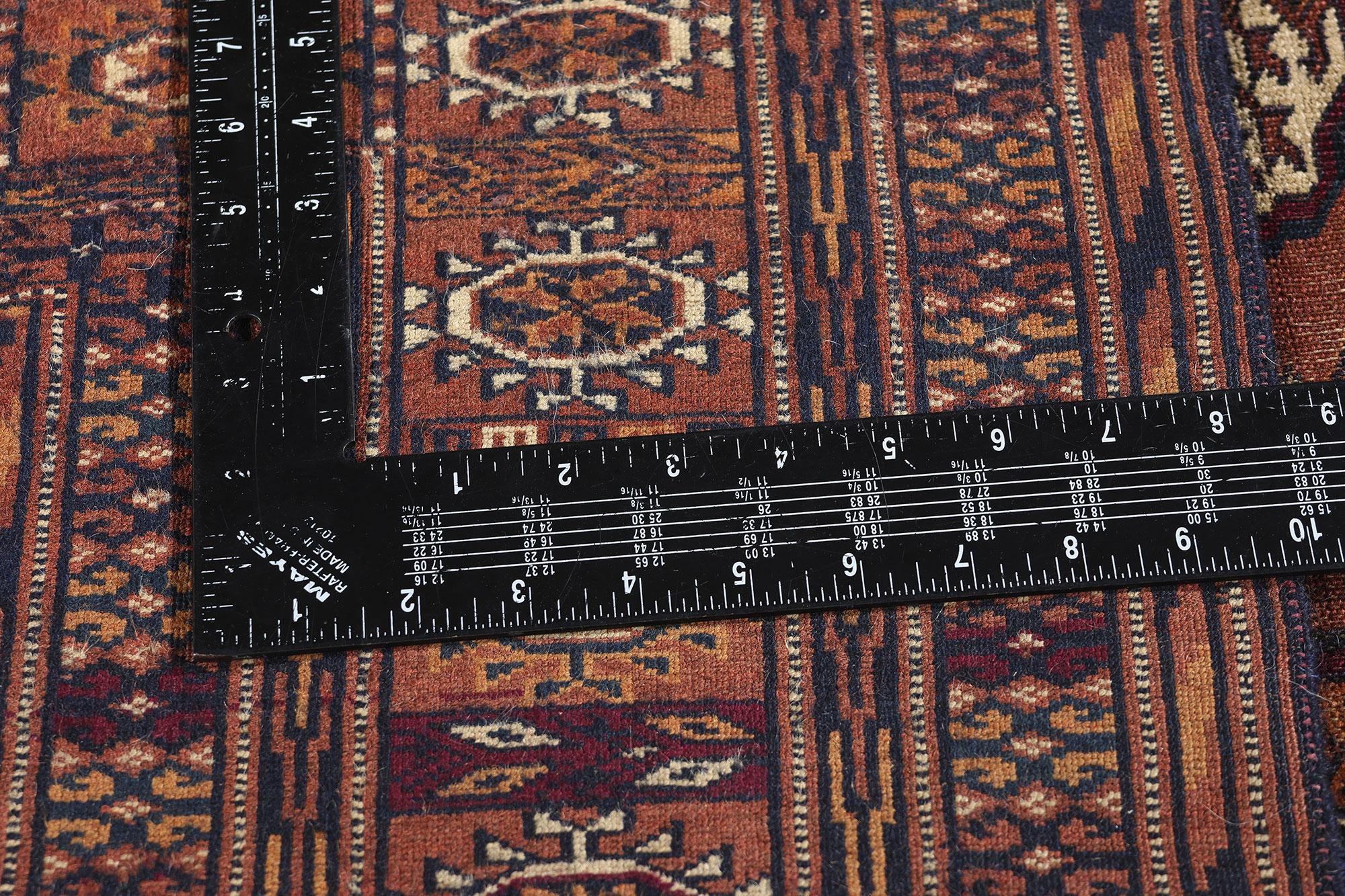 Late 19th Century Antique Persian Turkoman Tekke Carpet with Tribal Style For Sale 2