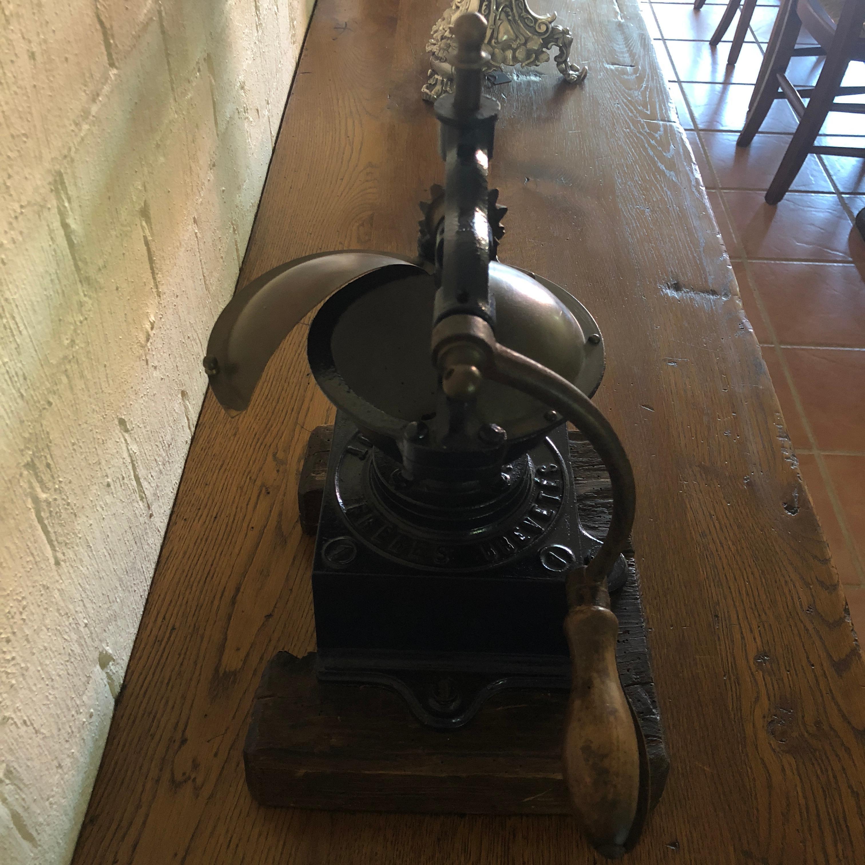 antique metal grinder