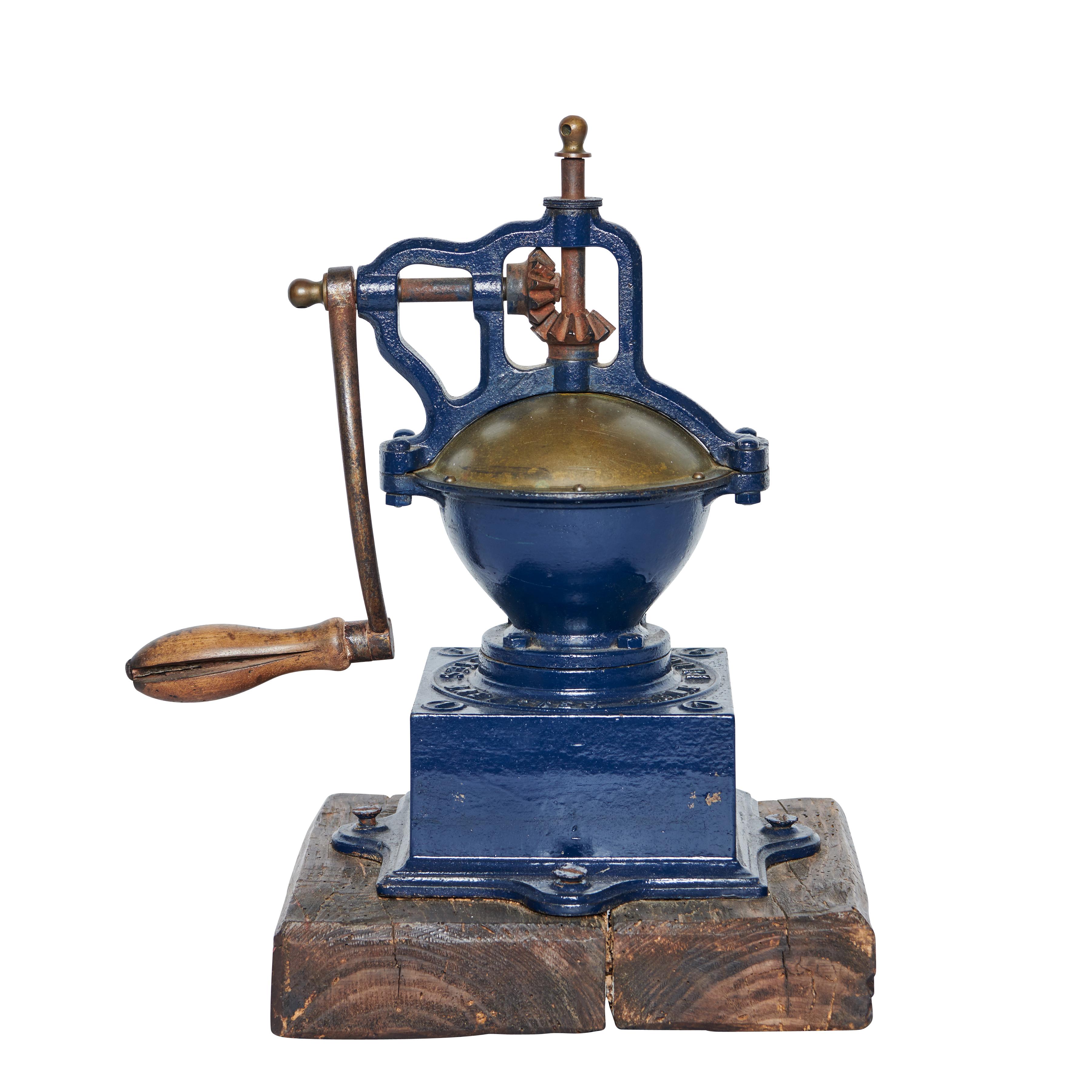 Late 19th Century, Antique Peugeot Frères Brevetés French Coffee Grinder For Sale