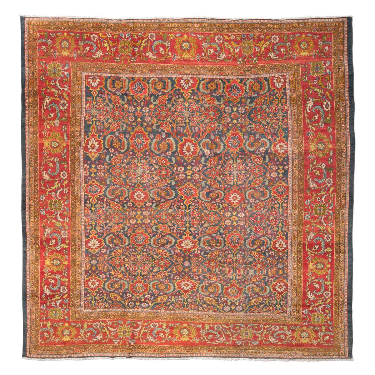Wool Late 19th Century, Antique Rug Ziegler Sultanabad, circa 1890 For Sale
