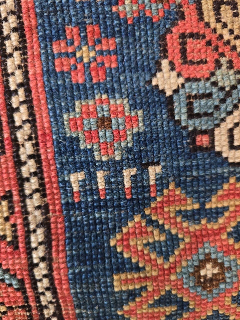 XIX secolo Tappeto antico Shirvan caucasico della fine del 19° secolo, circa 1880 - 122