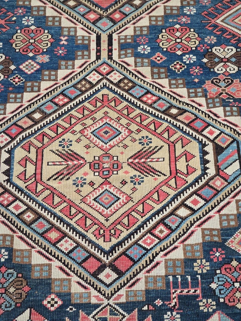 Tappeto antico Shirvan caucasico della fine del 19° secolo, circa 1880 - 122