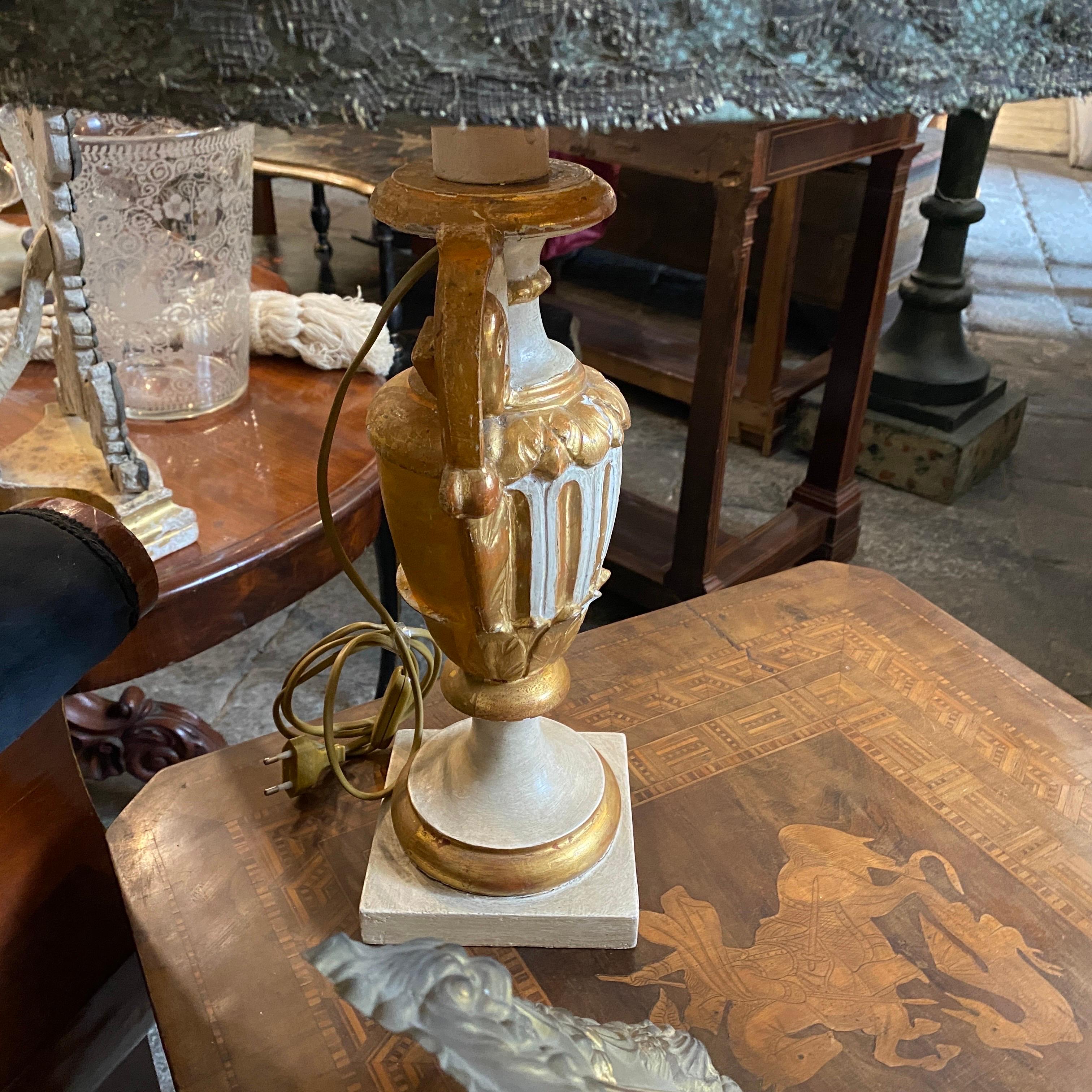 Antike sizilianische Palmenhalter-Tischlampe aus dem späten 19. Jahrhundert (Sizilianisch) im Angebot