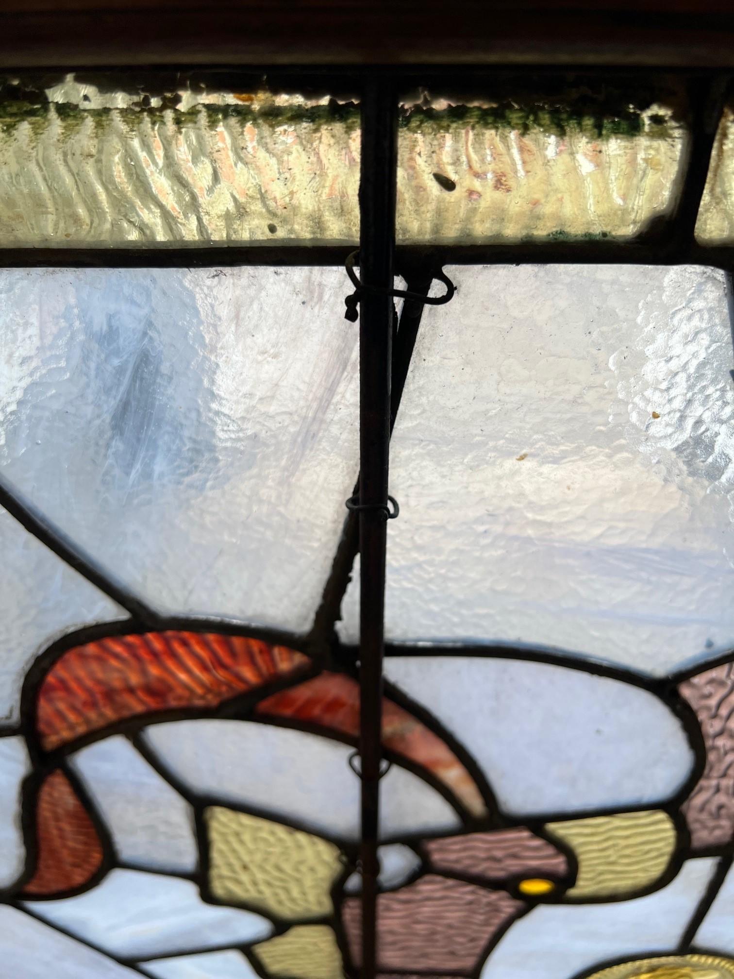 Late 19th Century Antique Stained Glass Window  For Sale 8
