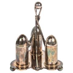 Late 19th Century Sterling Silver Three-Piece English Condiment Set