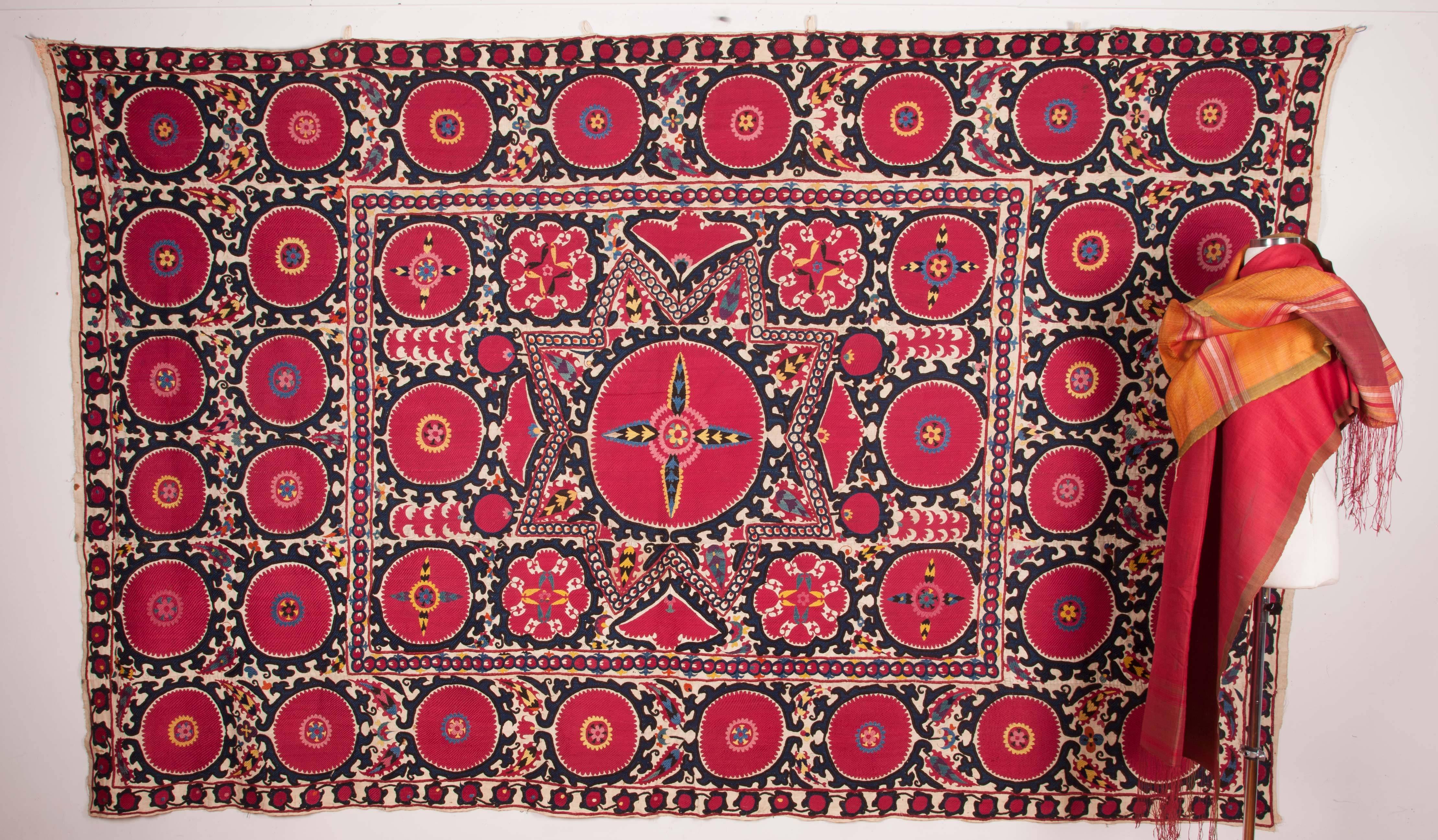 Late 19th Century Antique Suzani from Tajikstan, Central Asia 5