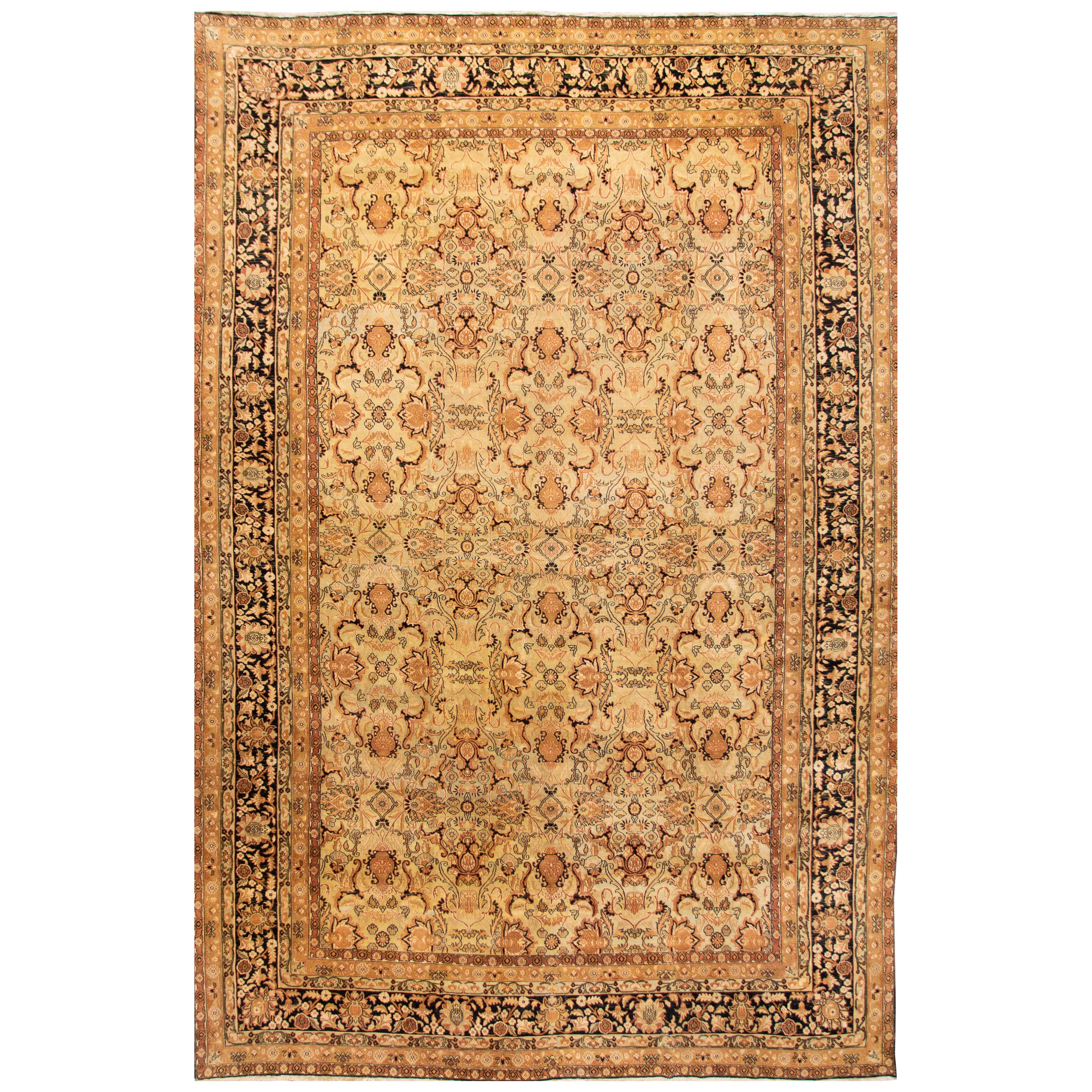 Late 19th Century Antique Tabriz Oversize Wool Rug For Sale at 1stDibs