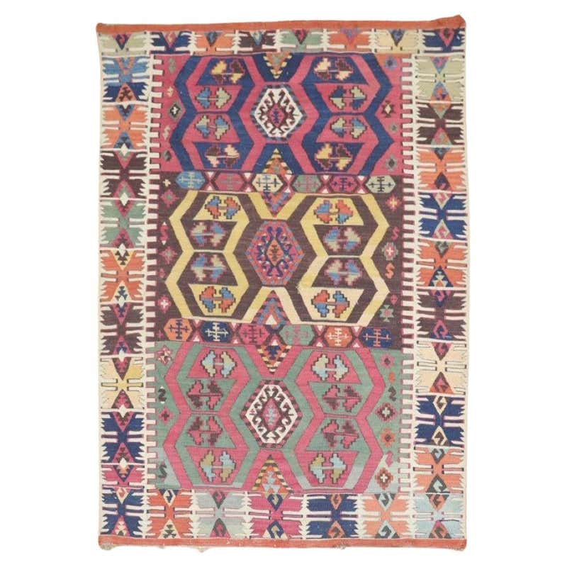 Antique 19th Century Fine Turkish Yuruk Long Runner Rug For Sale at 1stDibs