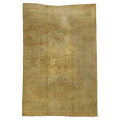 A Golden Garden: Late 19th Century Turkish Oushak Masterpiece of Anatolian Grace