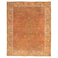 Late 19th Century Antique Turkish Oushak Rug with Modern Style