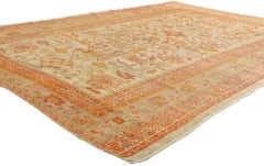 Late 19th Century Turkish Oushak Rug with Traditional Style