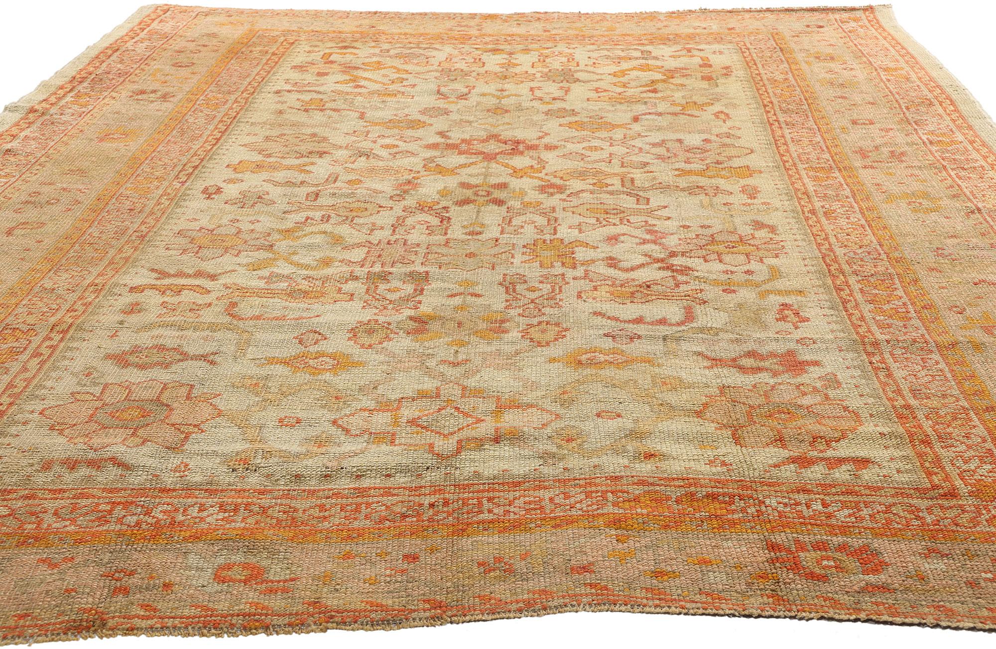 antique oushak turkish area rug