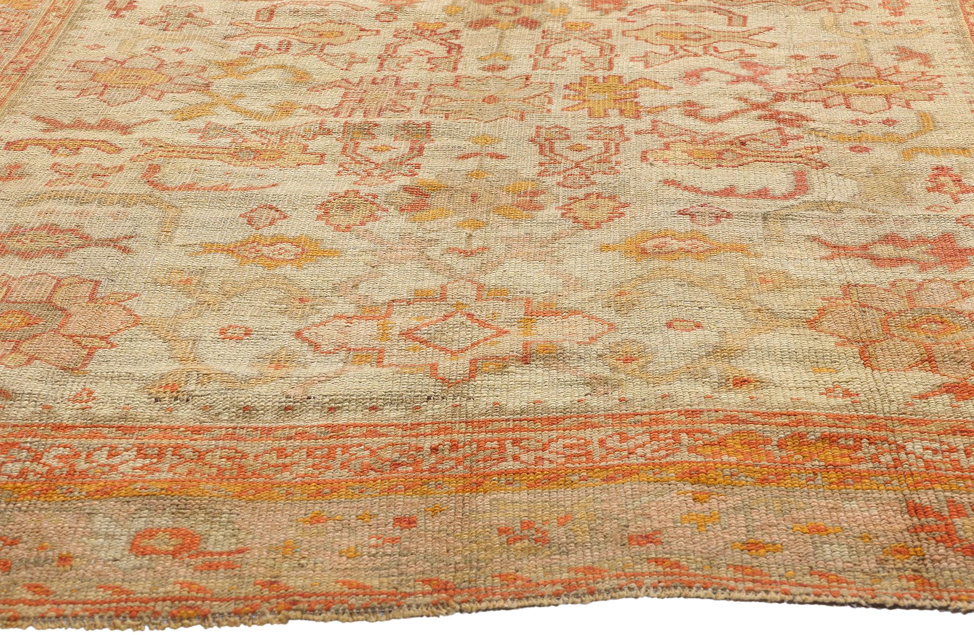 Spanish Colonial Late 19th Century Turkish Oushak Rug with Traditional Style For Sale