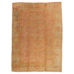 Fin du 19e siècle, ancien tapis turc Oushak de style traditionnel