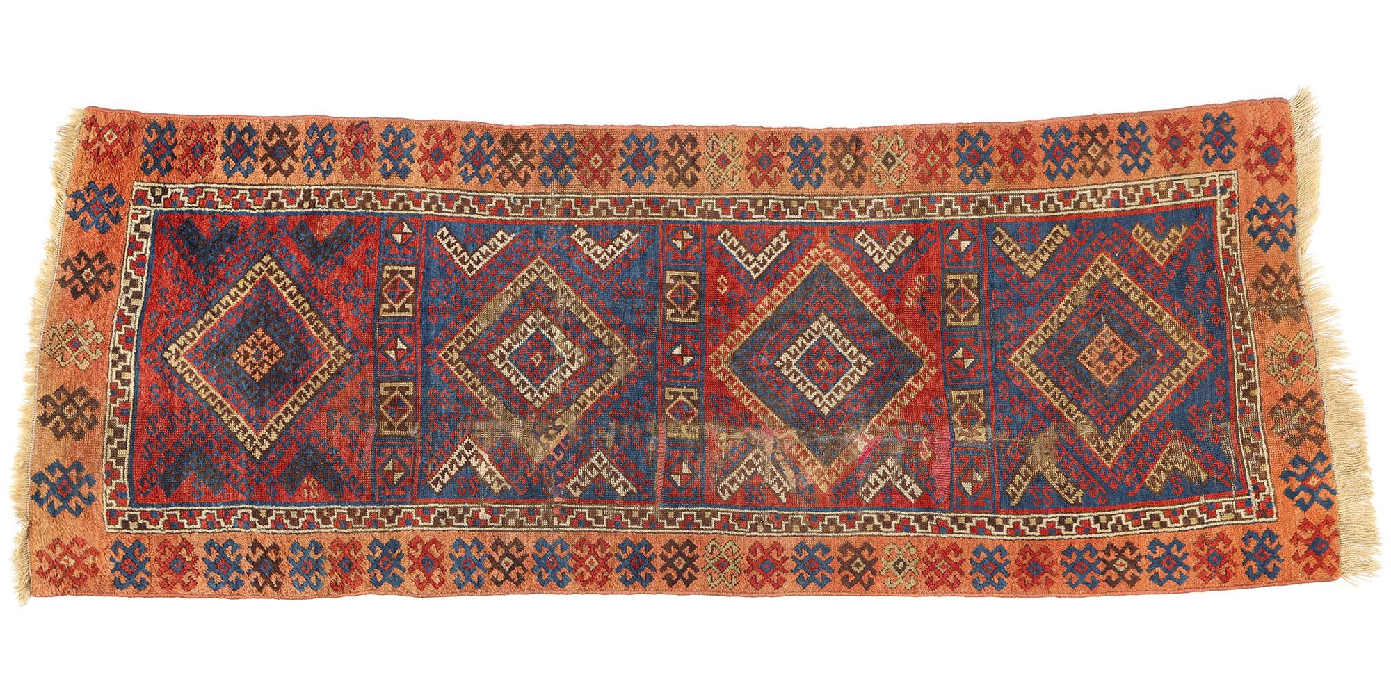 Fin du 19e siècle, ancien tapis turc Yuruk de style Modern Tribal en vente 2