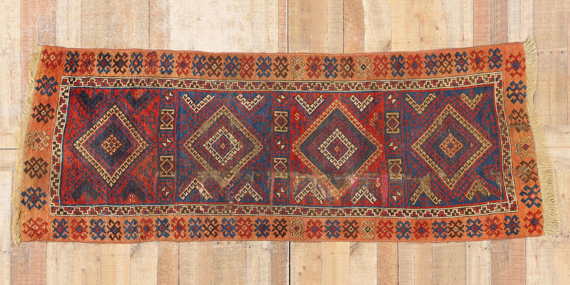 Fin du 19e siècle, ancien tapis turc Yuruk de style Modern Tribal en vente 1