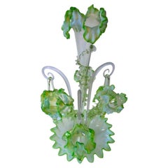 Late 19th Century Antique Victorian Glass Epergne Centerpiece
