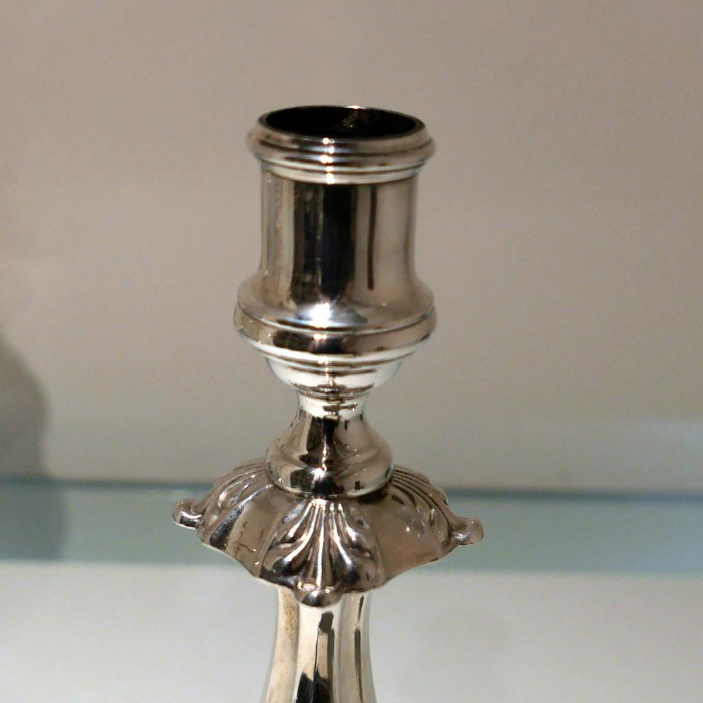 Late 19th Century Antique Victorian Pair of Silver Plated Three-Light Candelabra For Sale 1