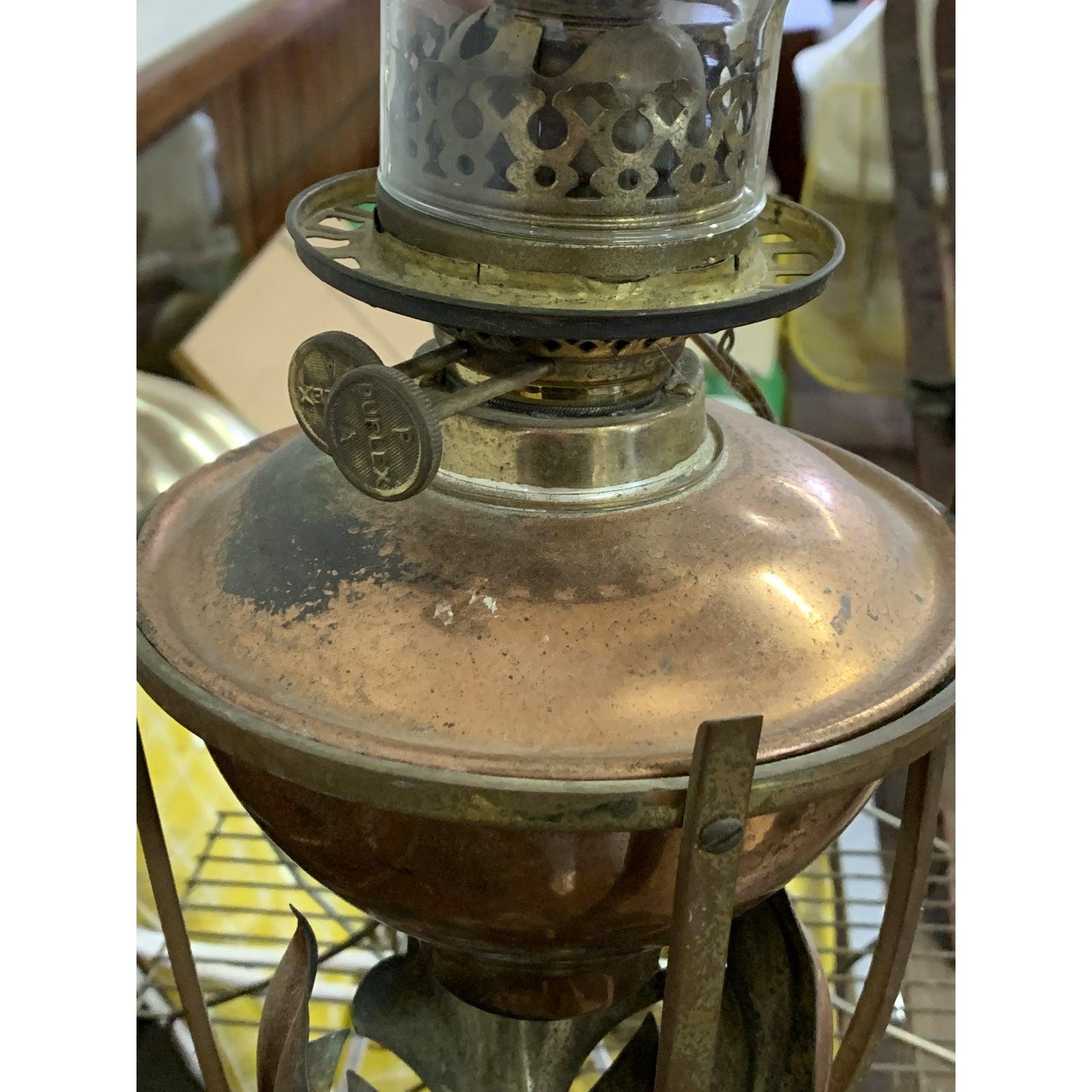 Late 19th Century Antique W.A.S. Benson Brass Duplex Kerosene Floor Lamp 4